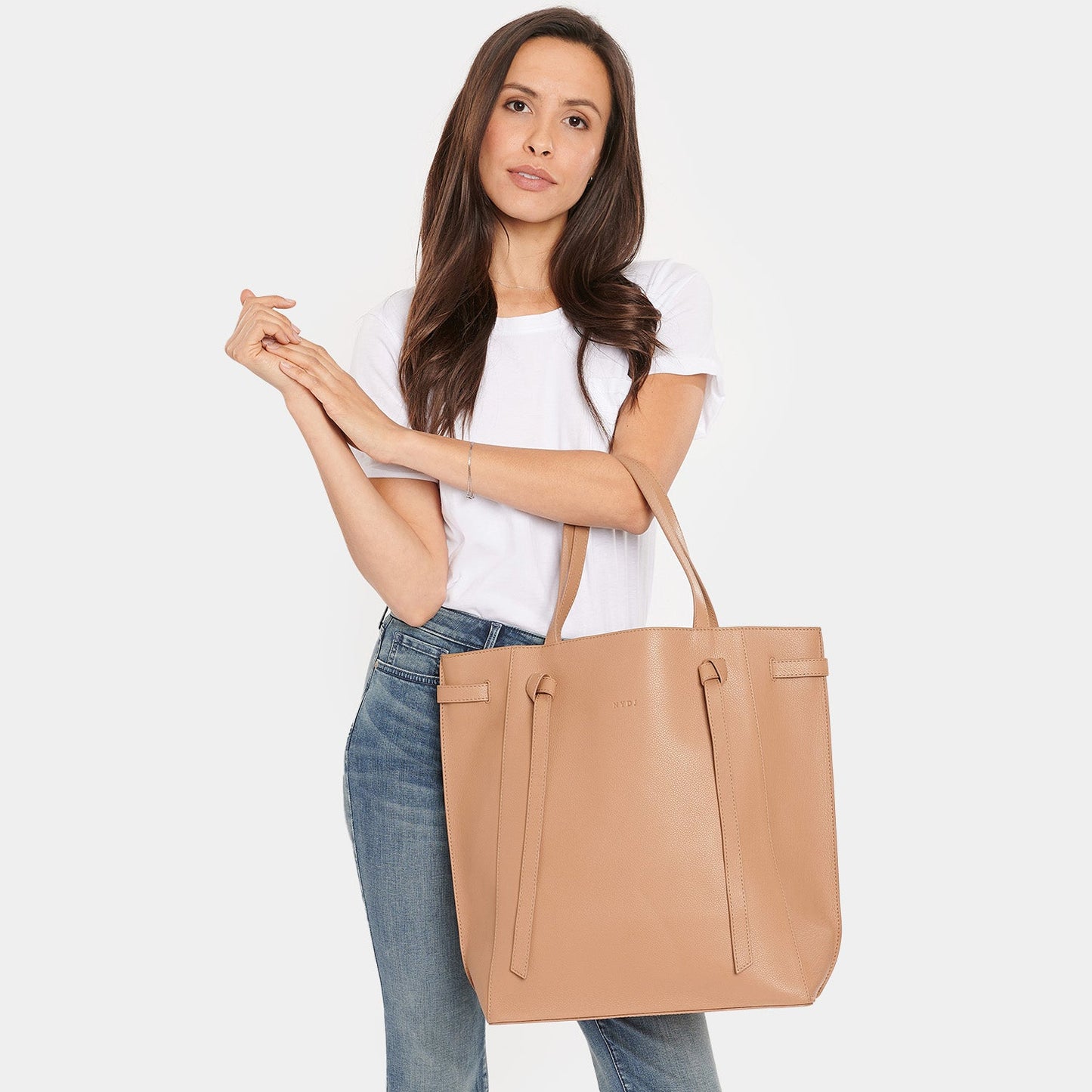 Large Leather Tote Bag - Medium Brown