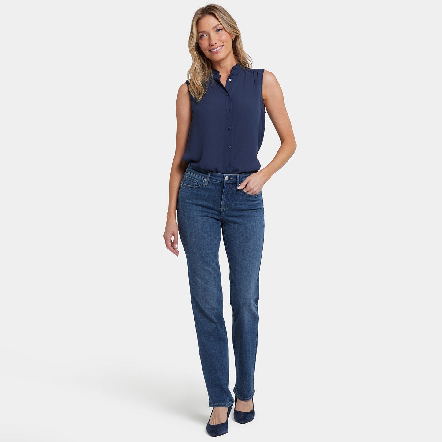 No Gapper™ Marilyn Straight Jeans - Valencia Surf