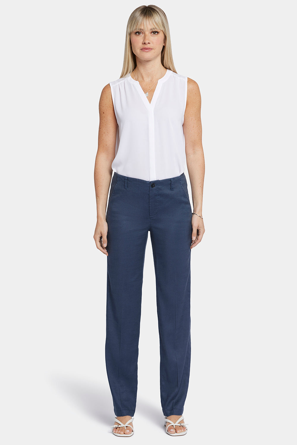 Marilyn Straight Pants - Oxford Navy