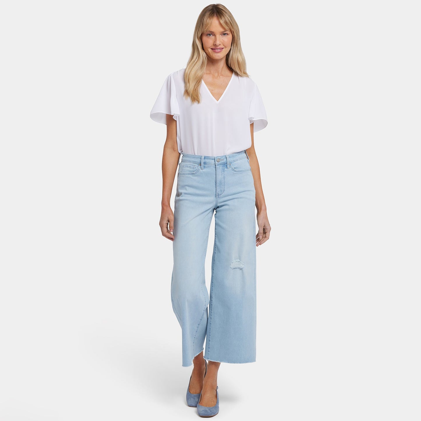 Brodi Wide Leg Ankle Jeans - Clear Waters