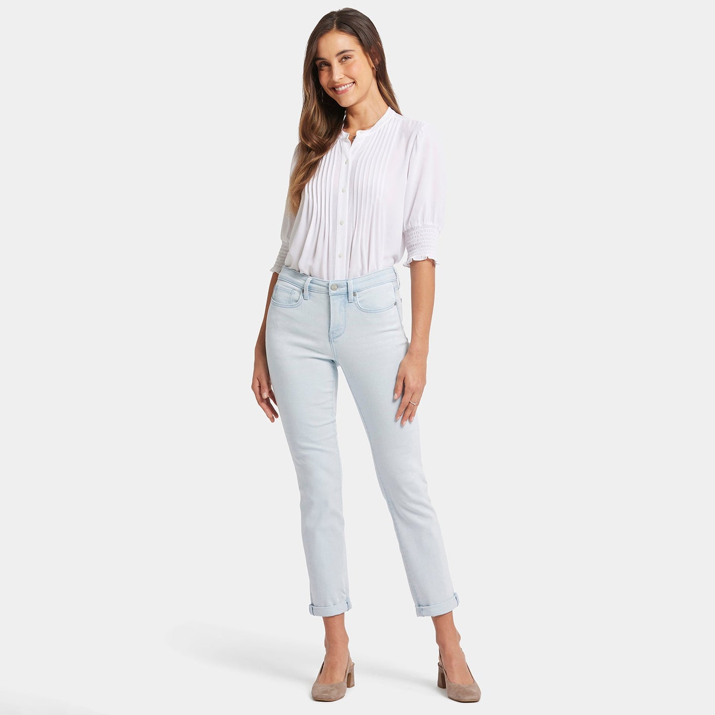 Sheri Slim Ankle Jeans - Glacier Frost