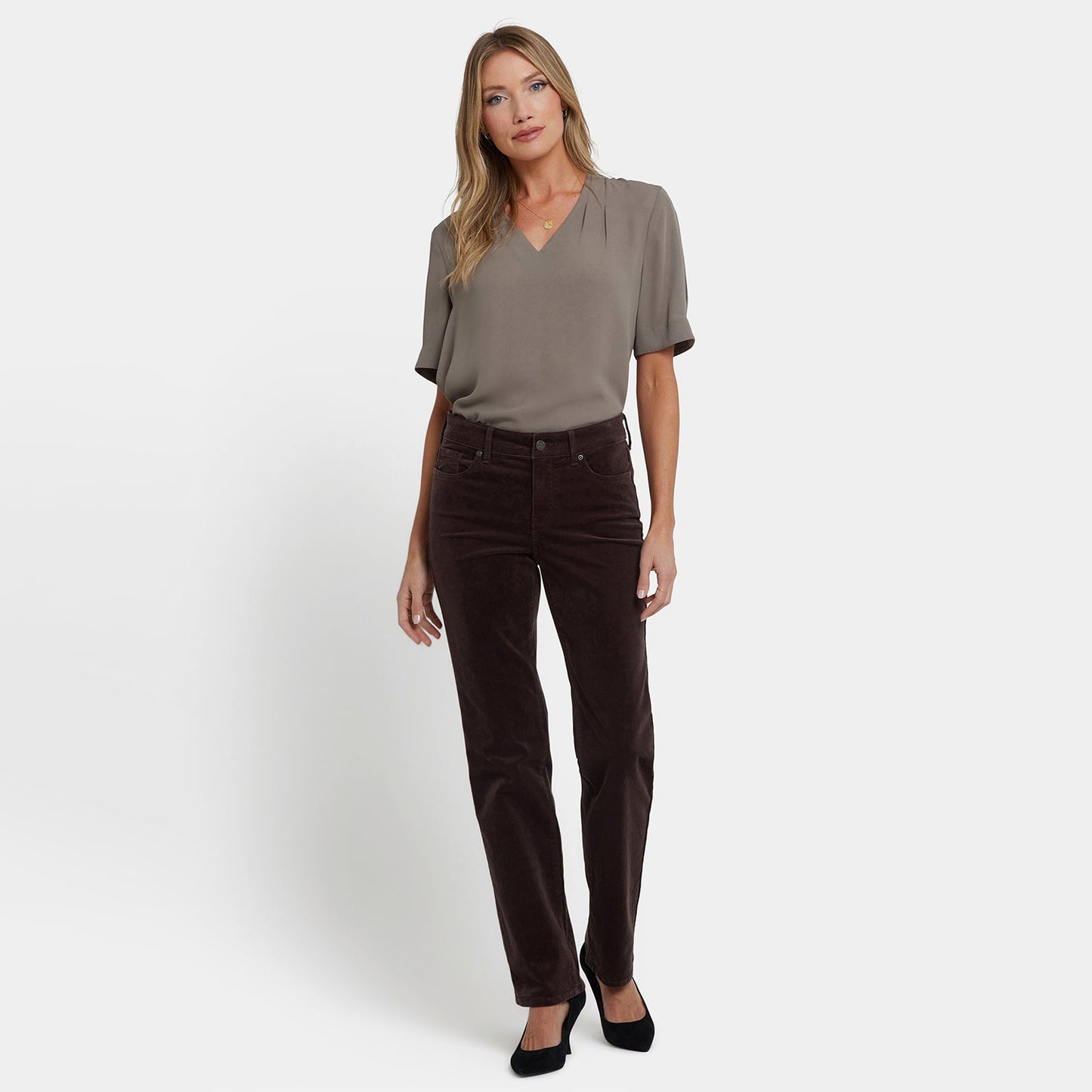 Marilyn Straight Pants - Bitter Chocolate