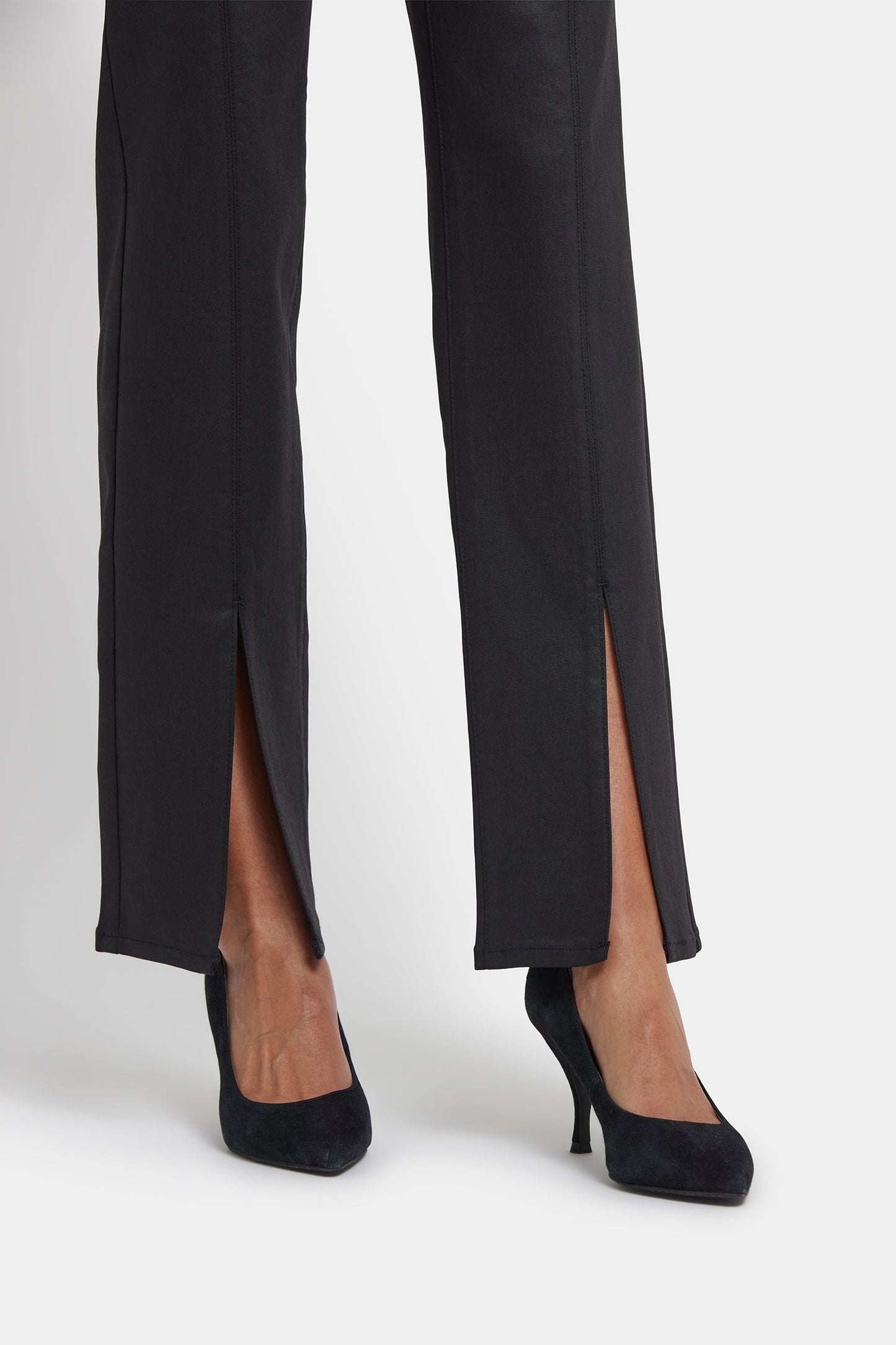 Coated Marilyn Straight Jeans - Black Coated