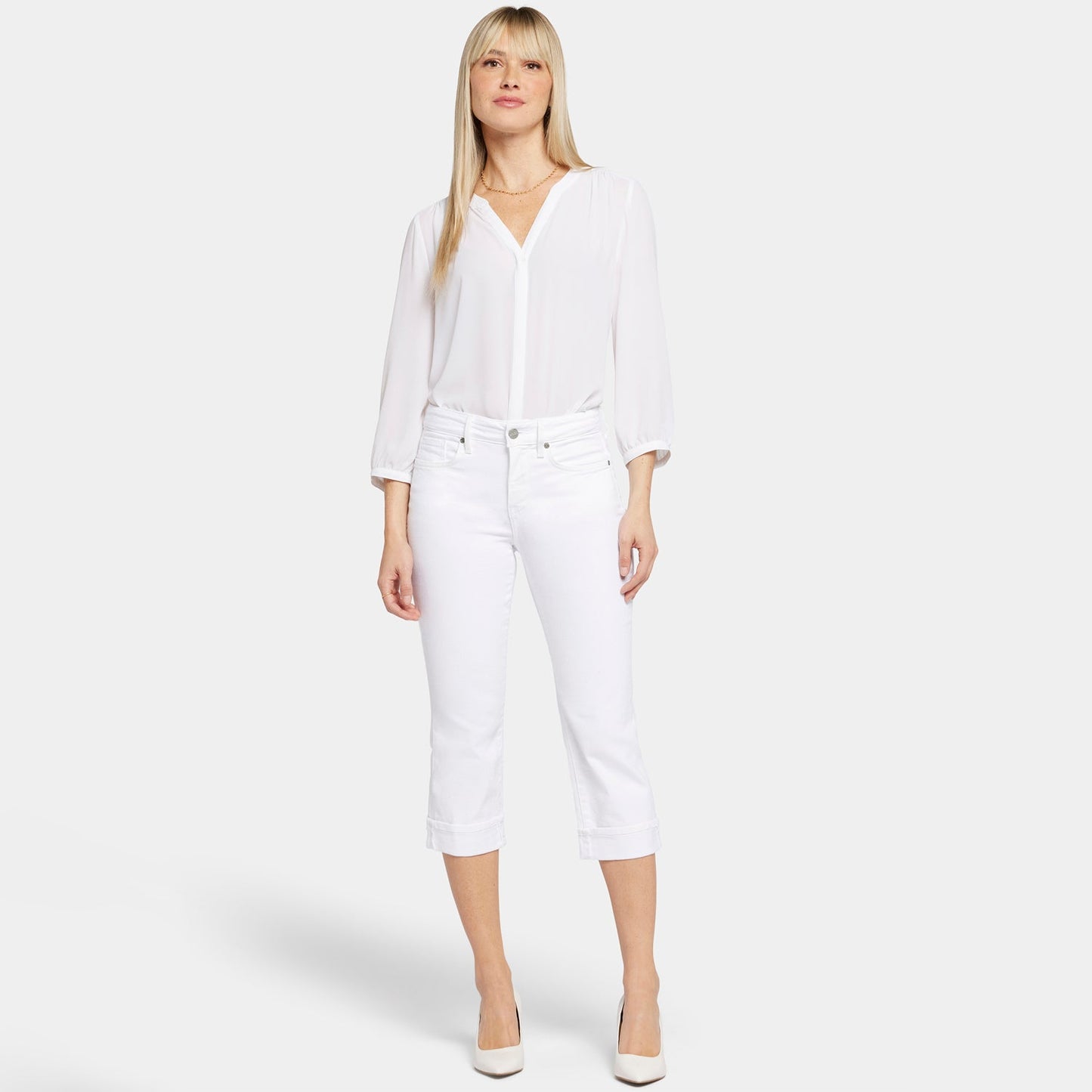 Marilyn Straight Crop Jeans - Optic White