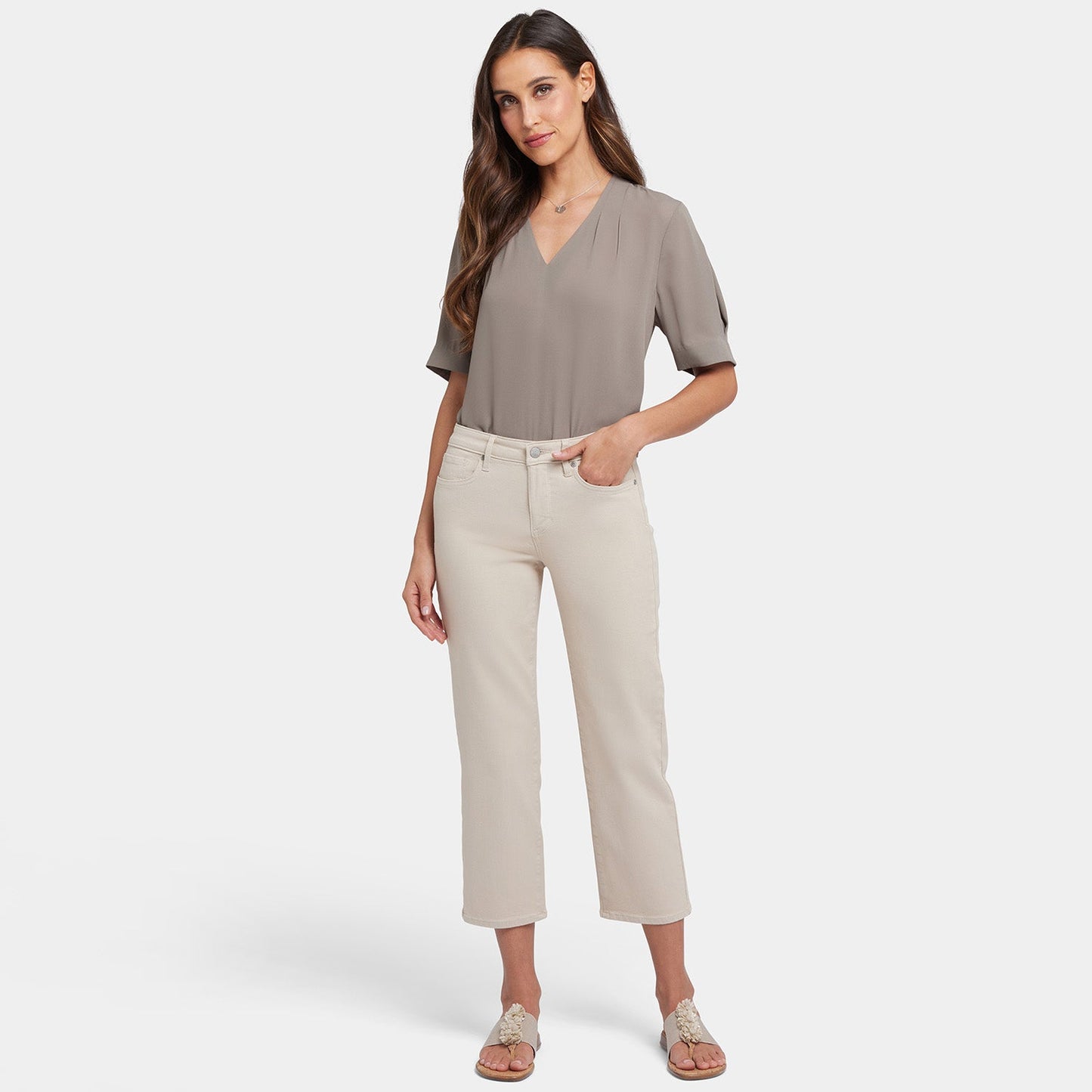 Relaxed Piper Crop Jeans - Feather