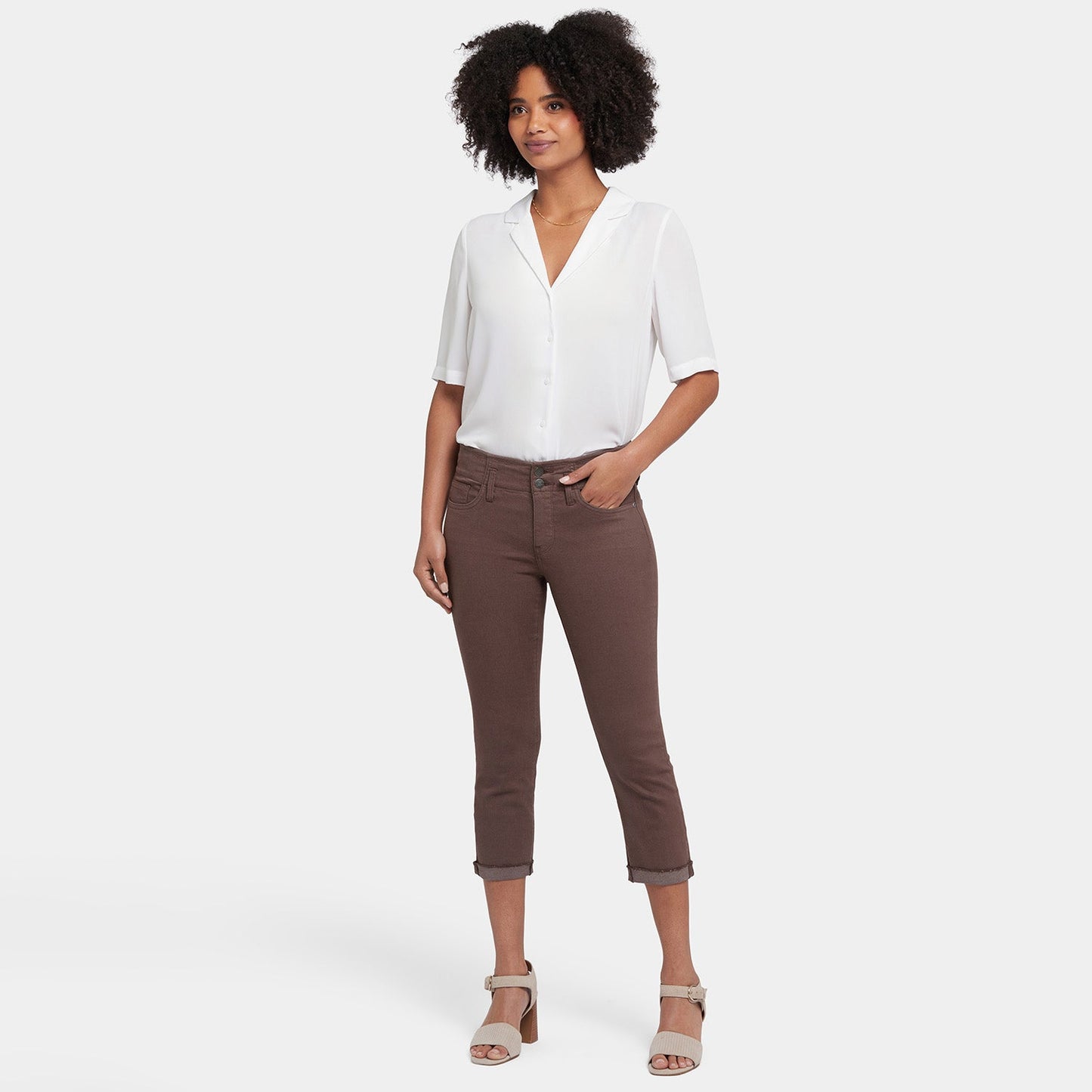 Chloe Capri Jeans - Coffee Bean