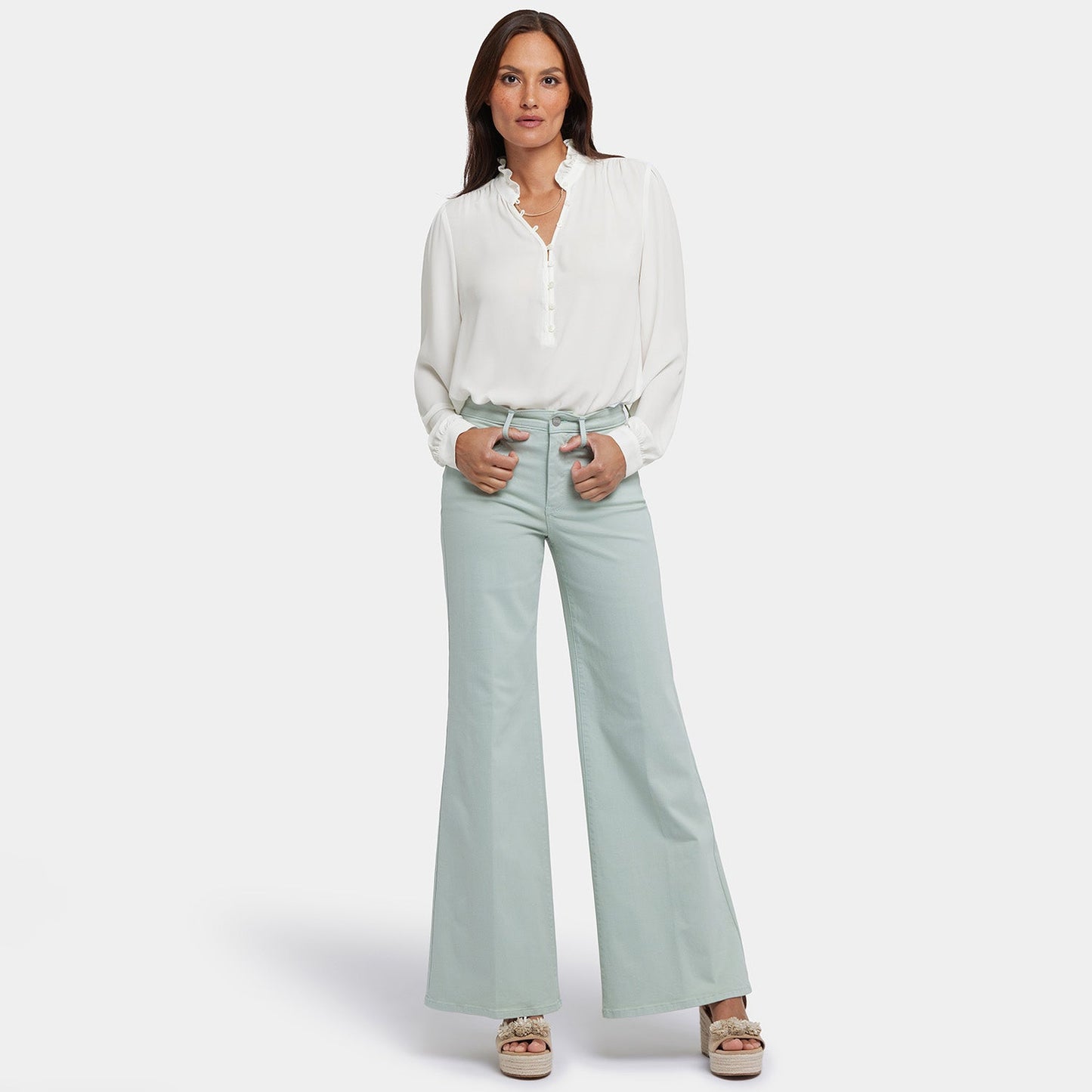Mia Palazzo Jeans - Tomatillo