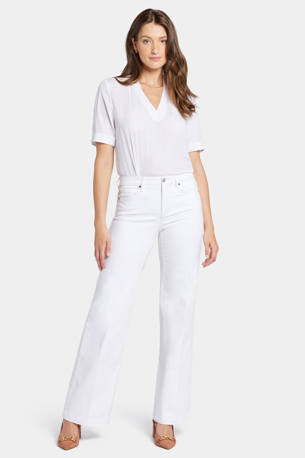 Teresa Wide Leg Jeans - Optic White