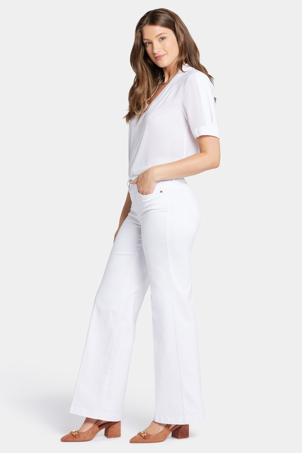 Teresa Wide Leg Jeans - Optic White