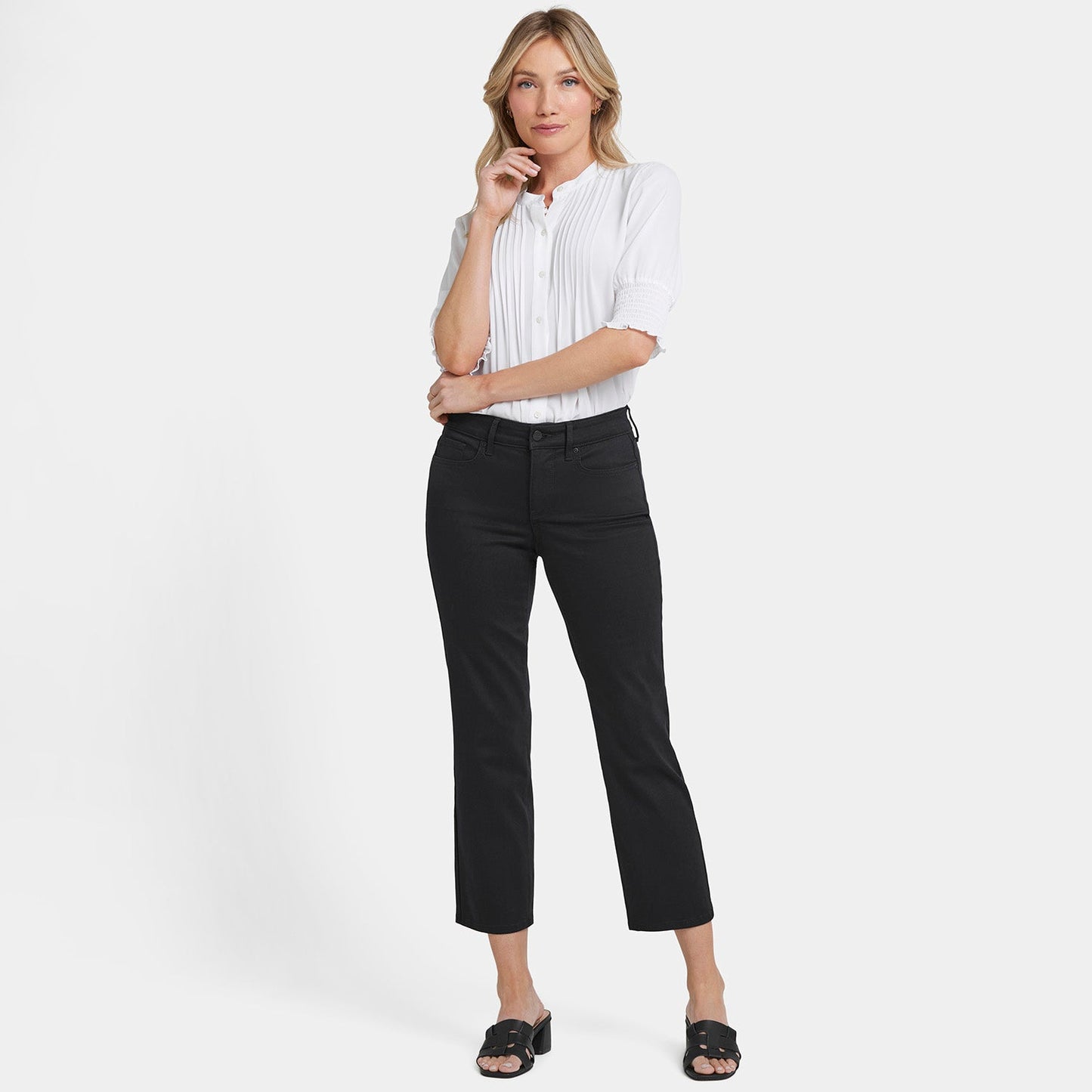 Marilyn Straight Ankle Jeans - Black