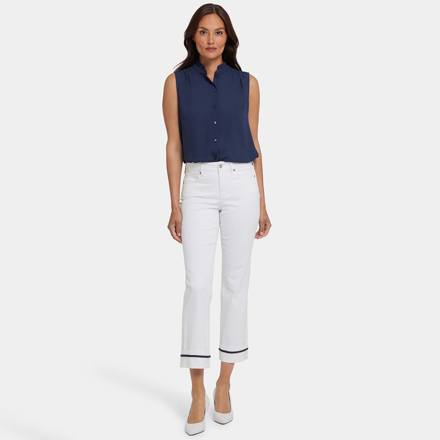 Marilyn Straight Ankle Jeans - Optic White
