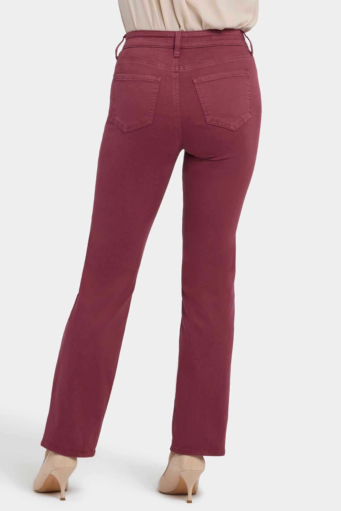 Marilyn Straight Jeans - True Burgundy