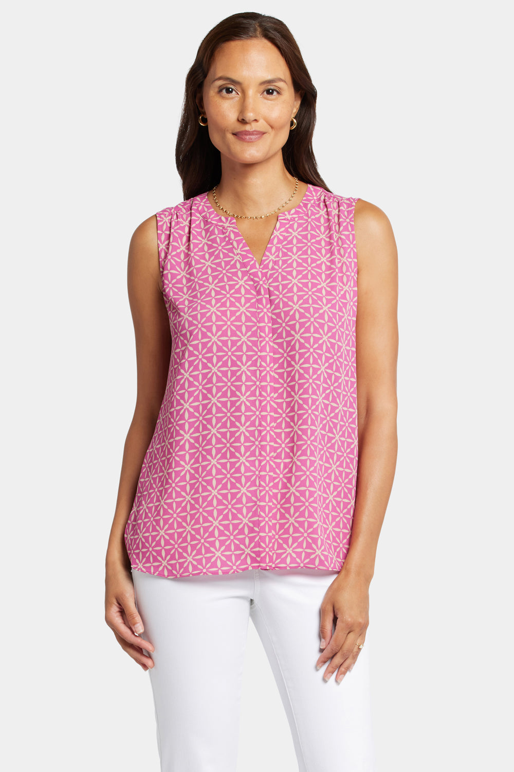 Sleeveless Pintuck Blouse - Micah