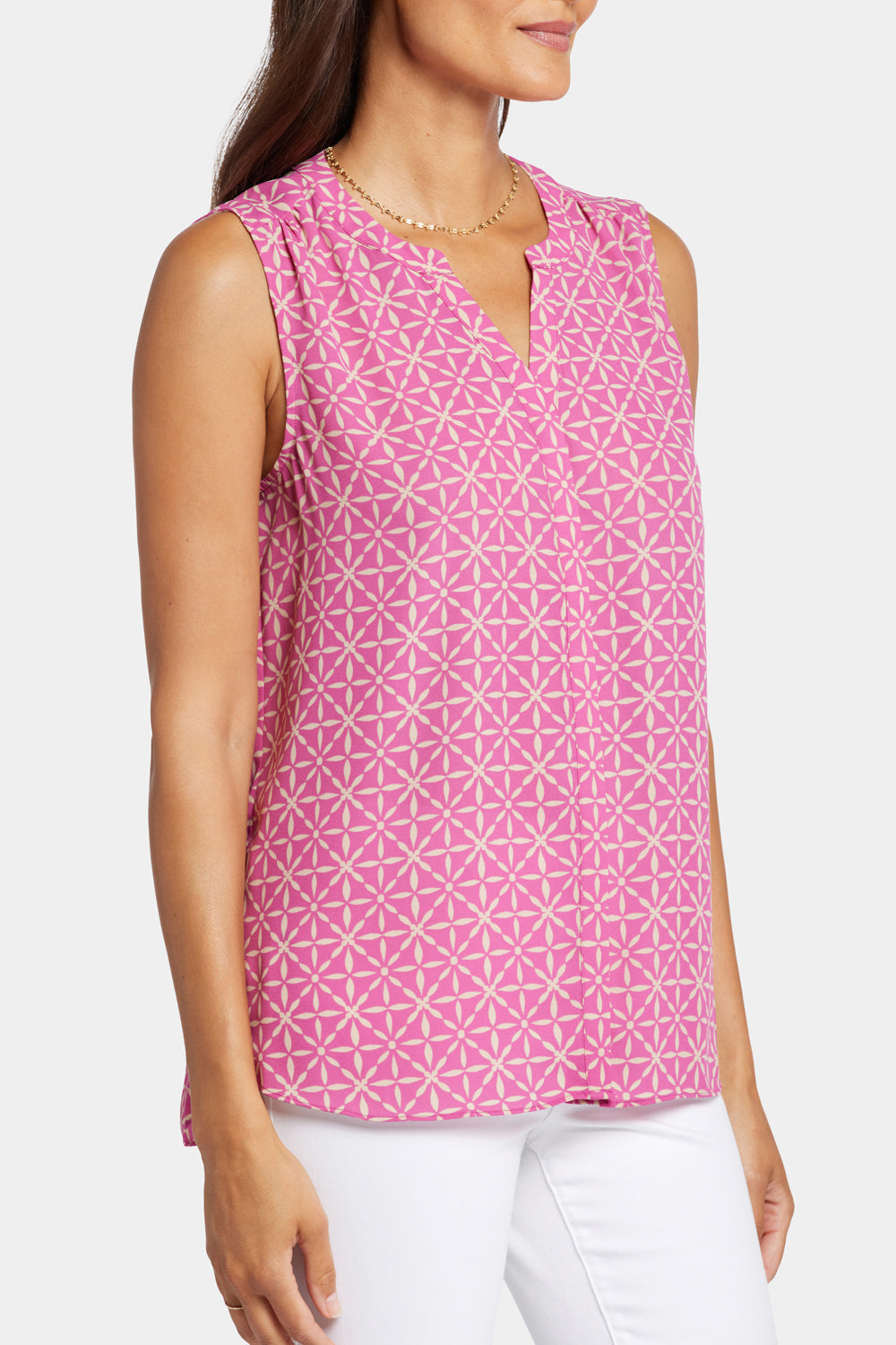 Sleeveless Pintuck Blouse - Micah