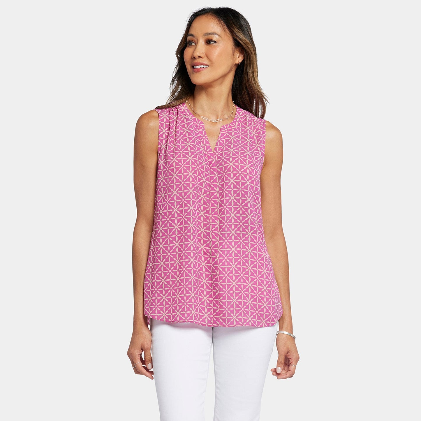 Sleeveless Pintuck Blouse - Micah