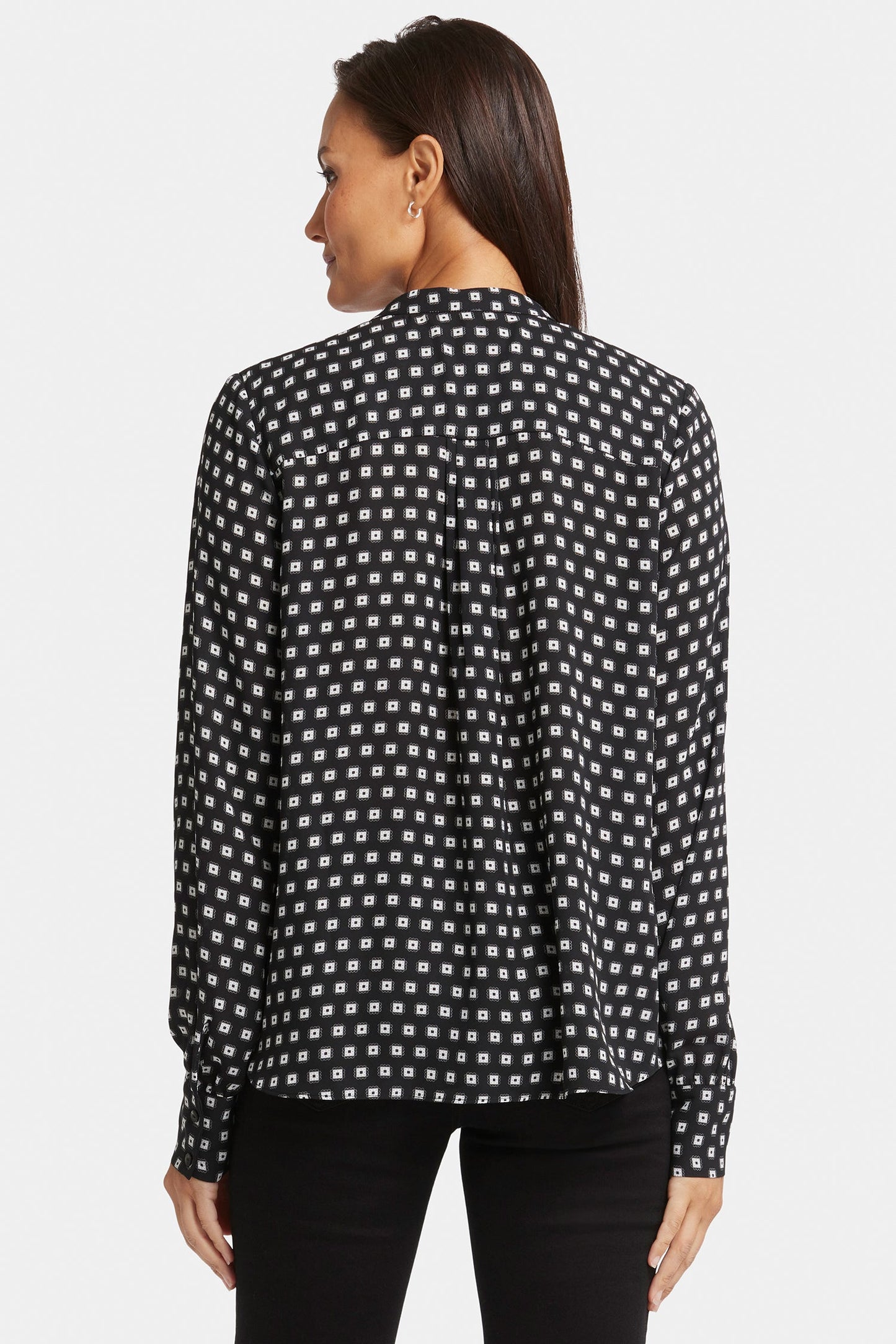 Tie-Neck Blouse - Pearl Medallion