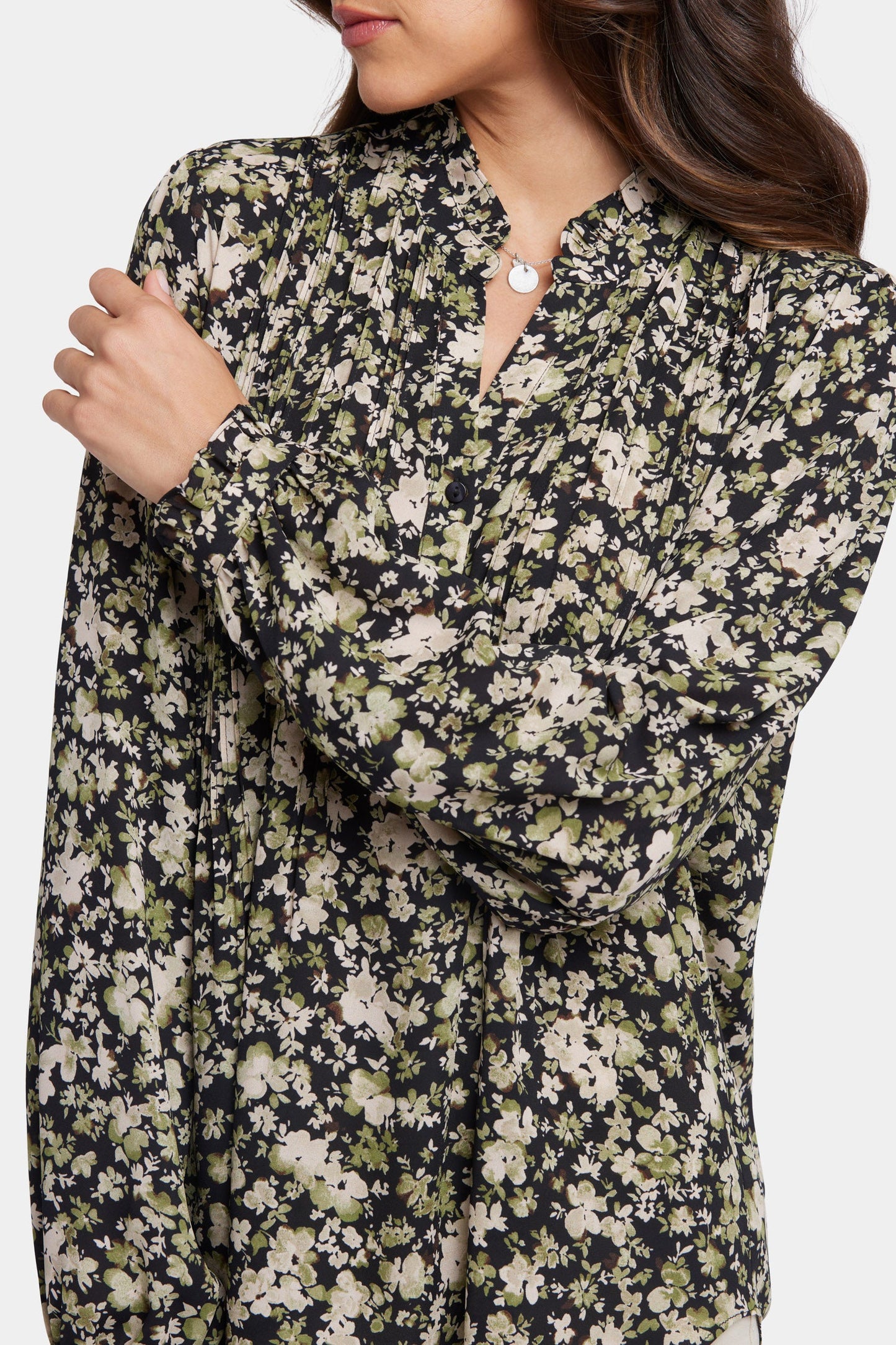 Pleated Front Tunic - Granada Garden