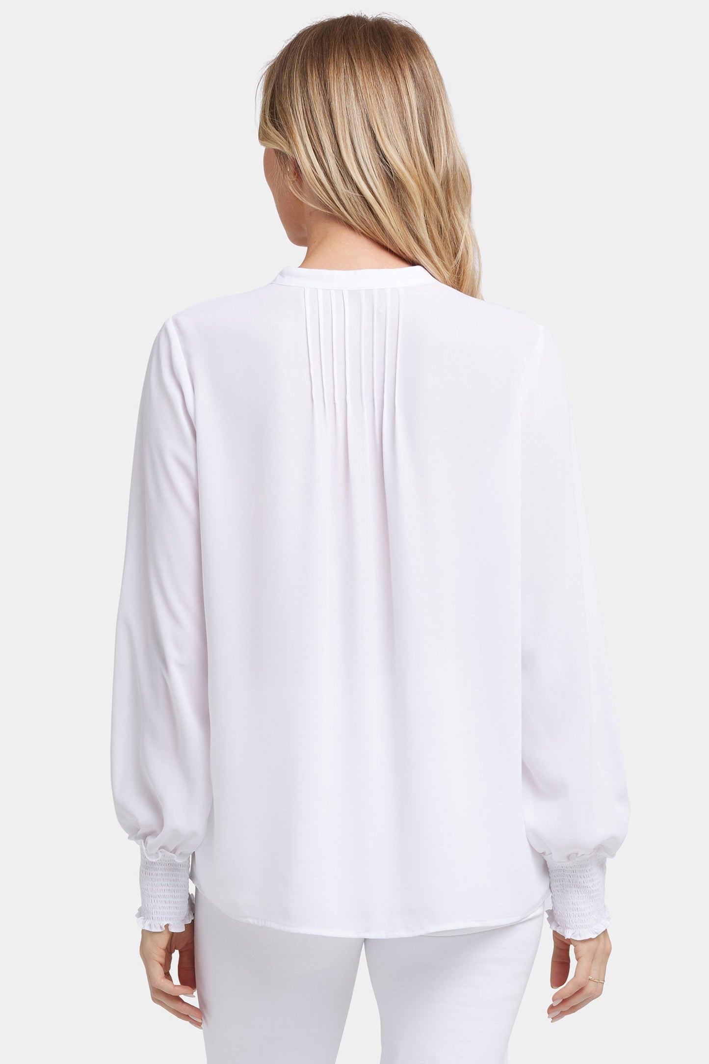 Pleated Peasant Blouse - Optic White