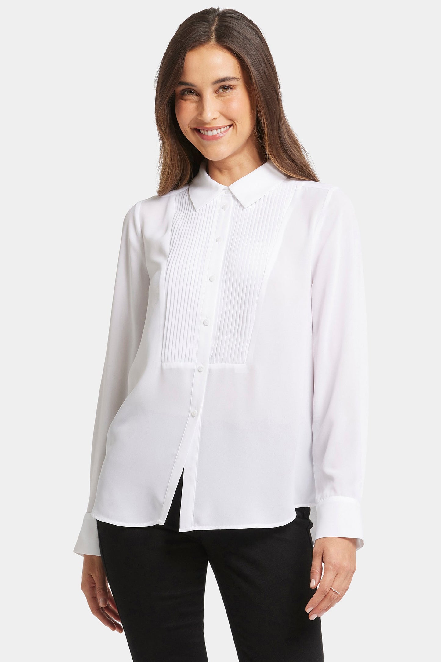 Tuxedo Blouse - Optic White