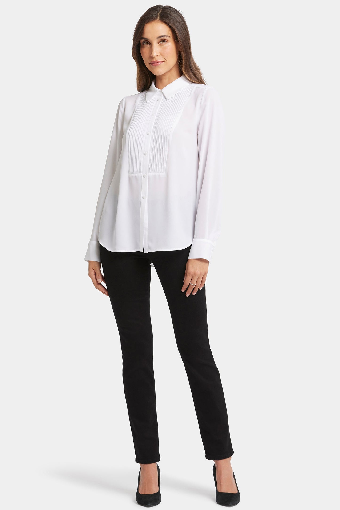 Tuxedo Blouse - Optic White