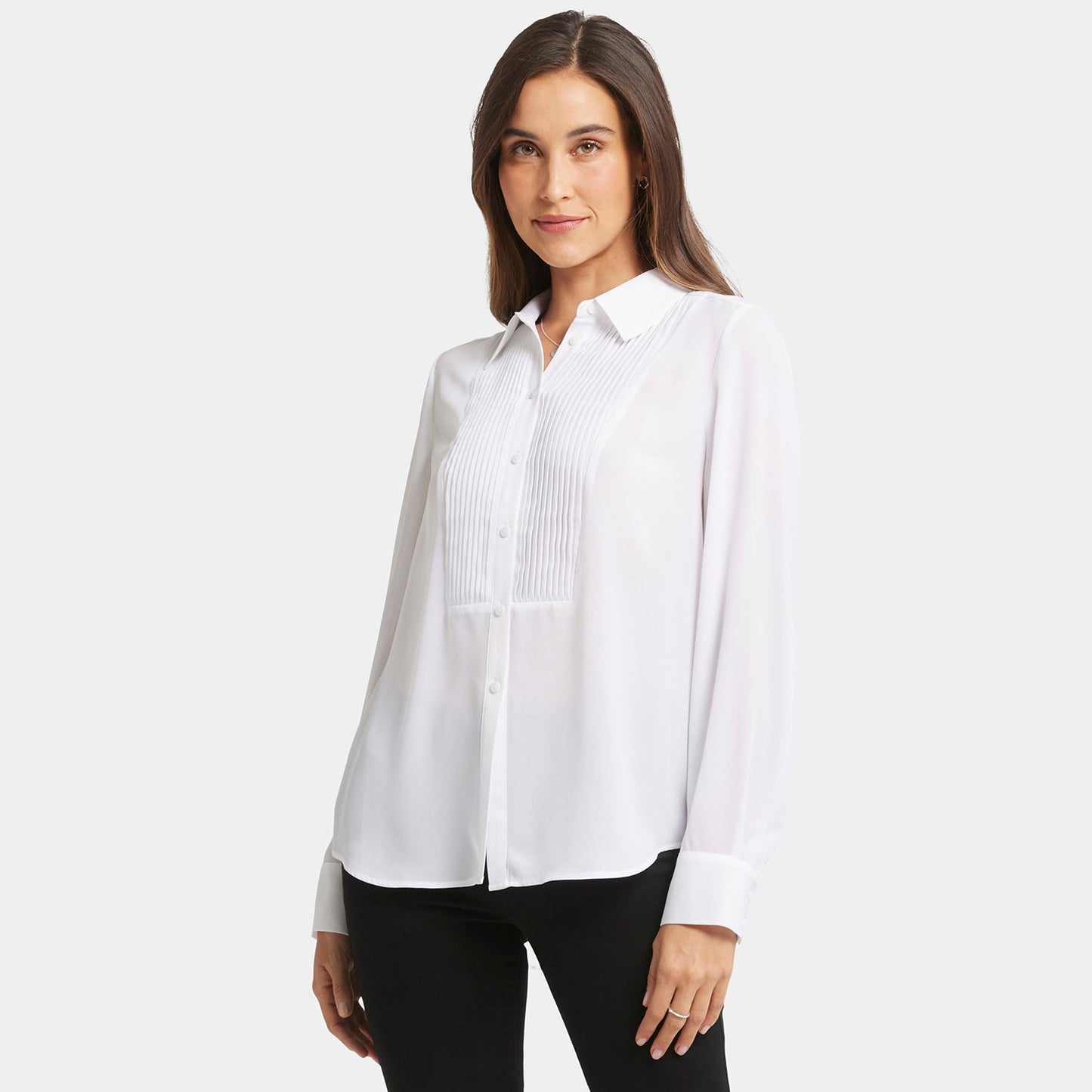 Tuxedo Blouse - Optic White