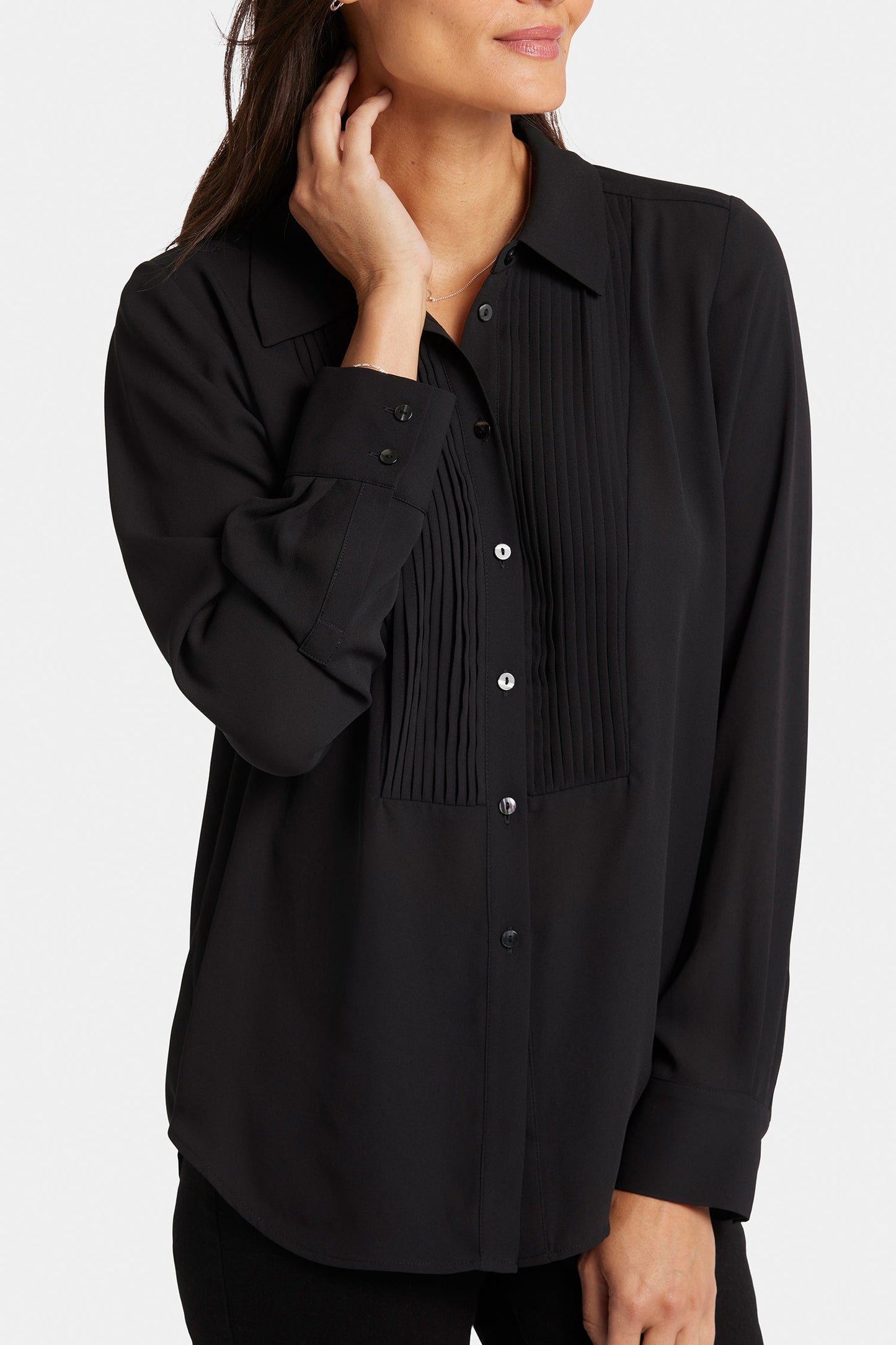 Tuxedo Blouse - Black