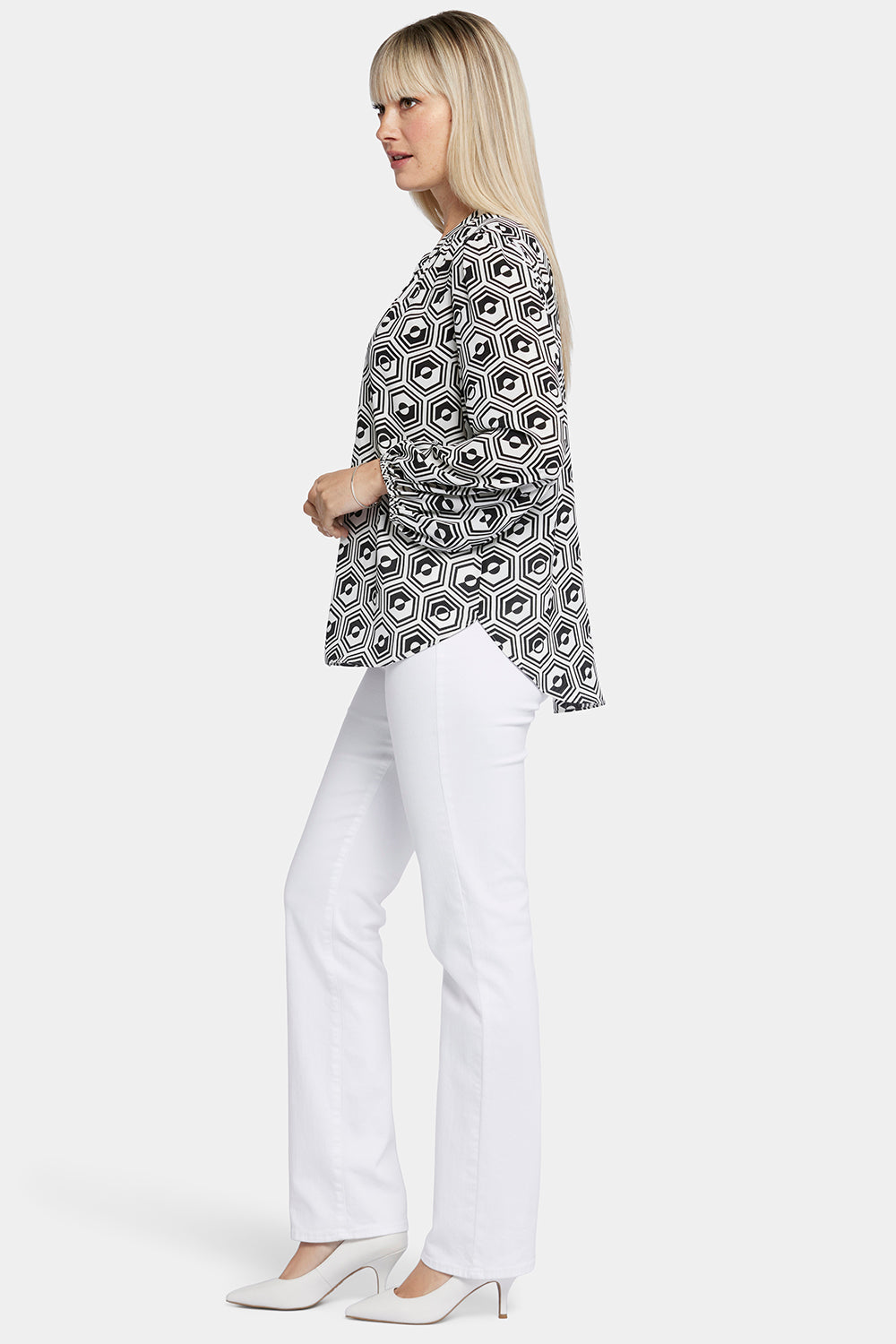 Puff Sleeve Popover Top - Night Owl