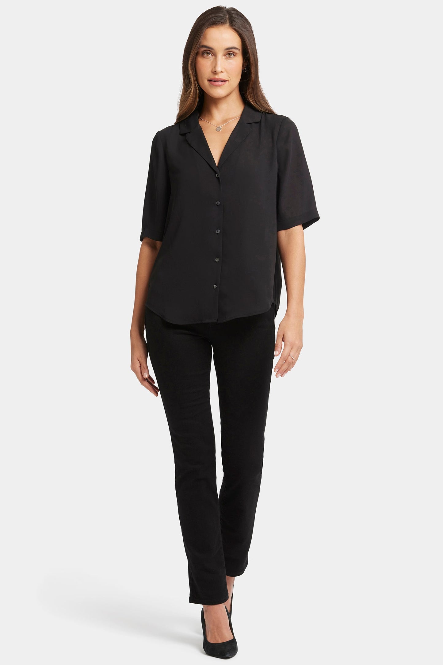 Gabrielle Short Sleeved Blouse - Black