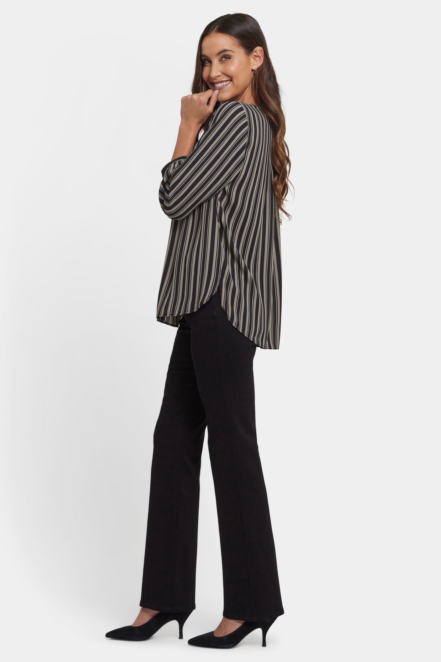 Pintuck Blouse - Benoit Stripe