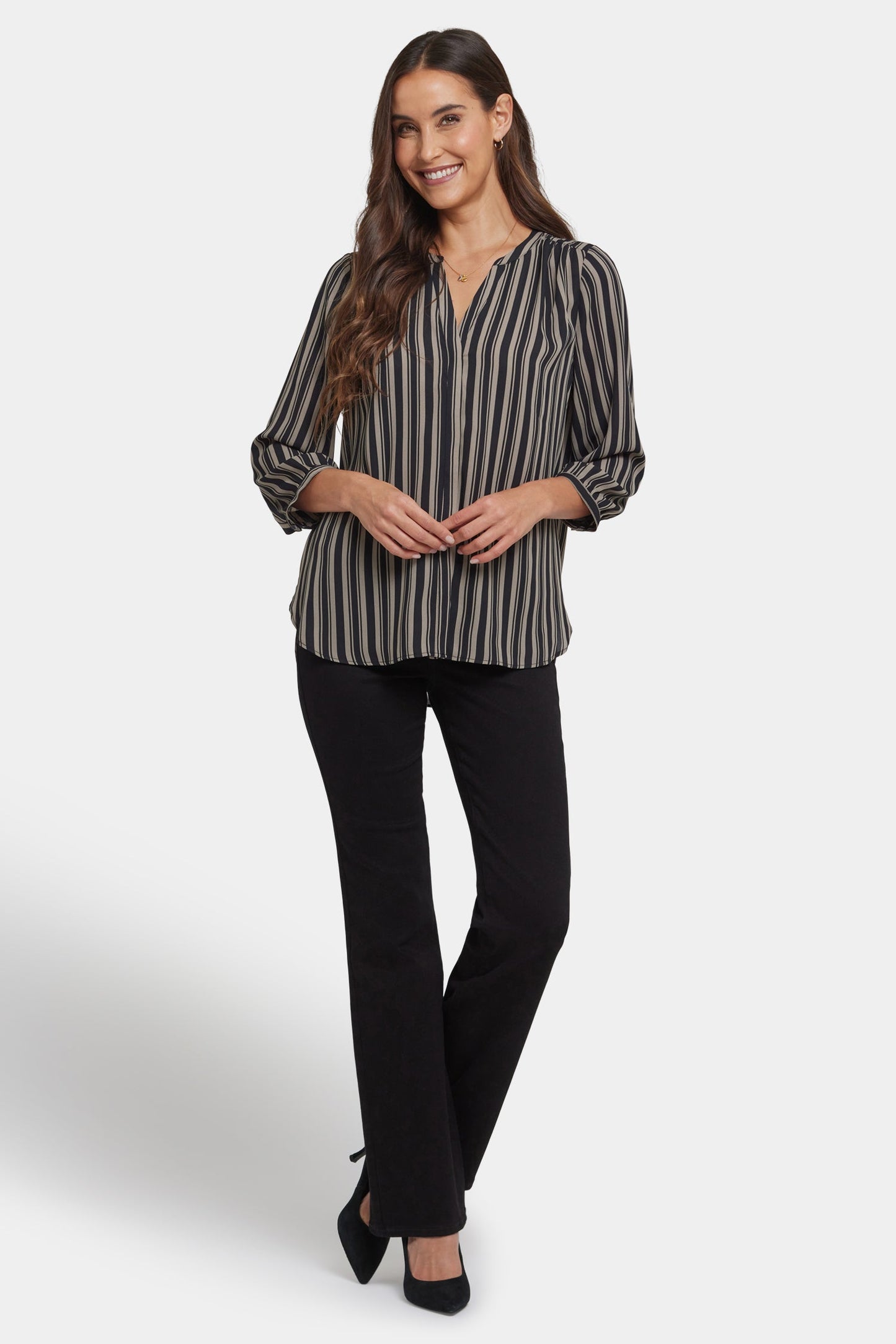 Pintuck Blouse - Benoit Stripe