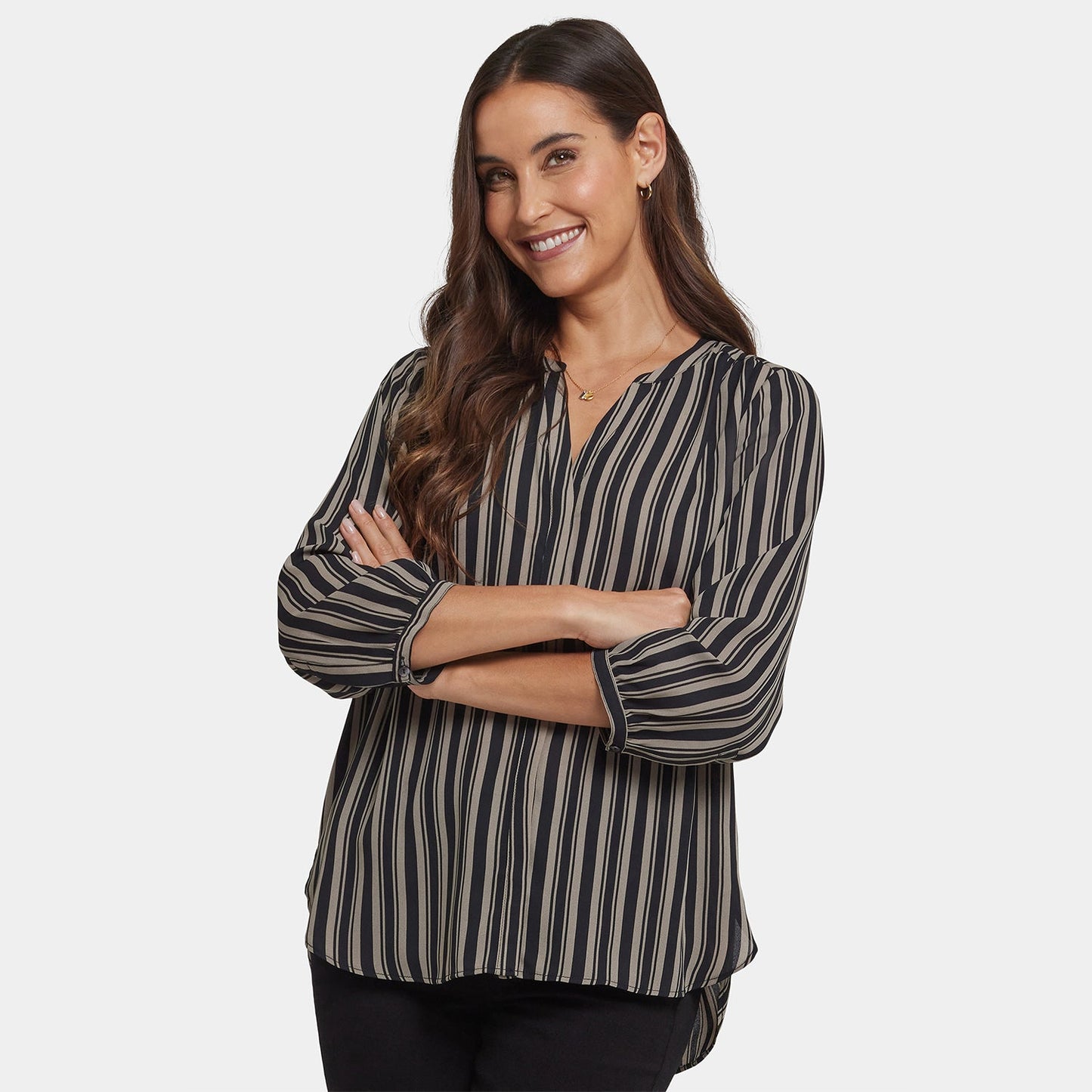 Pintuck Blouse - Benoit Stripe