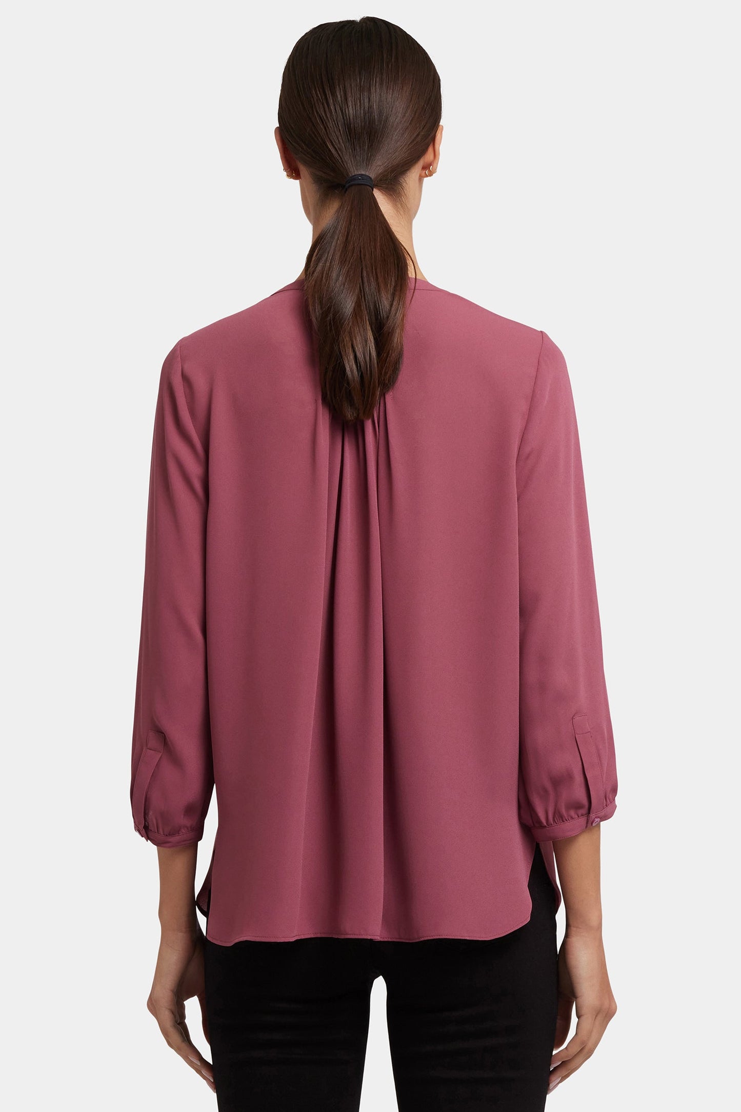 Pintuck Blouse - Vintage Rose