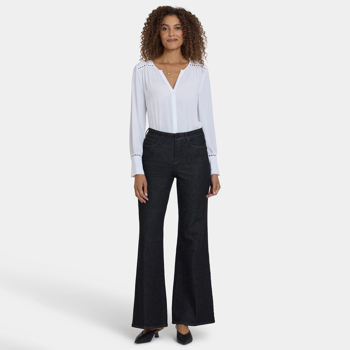 Mia Palazzo Jeans - Black Rinse
