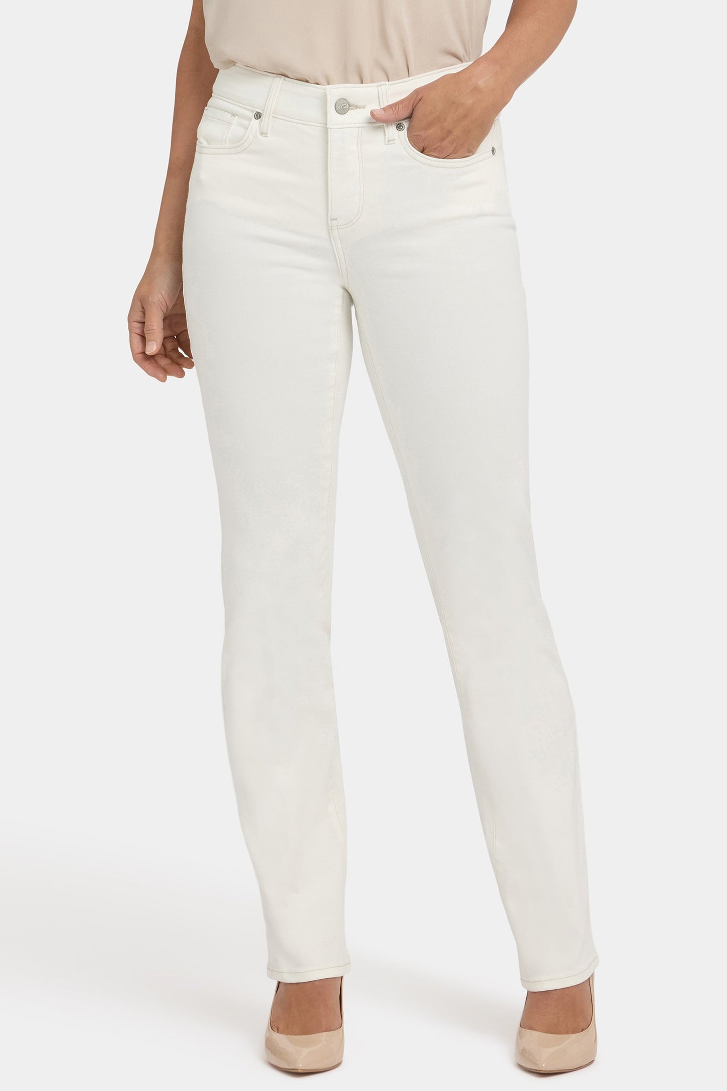 Marilyn Straight Jeans - Winter White