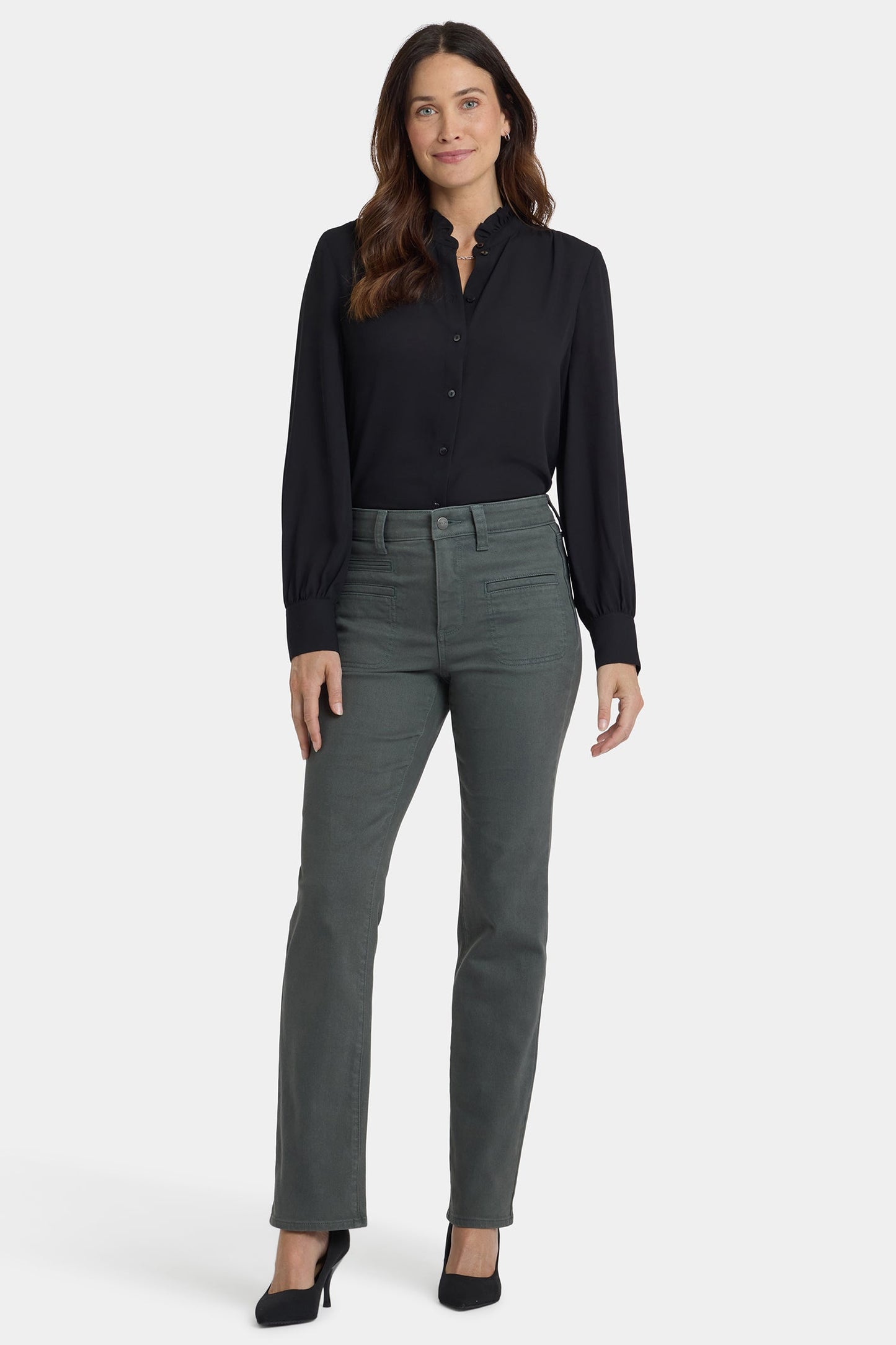 Marilyn Straight Jeans - True Olive