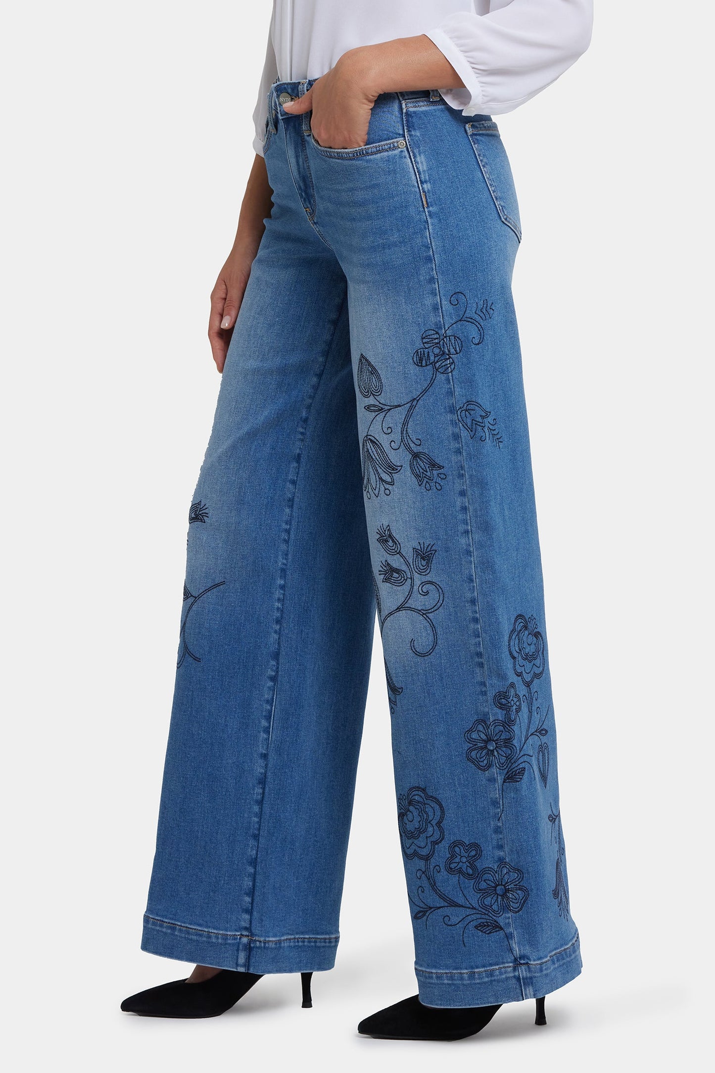 Teresa Wide Leg Jeans - Water Canyon