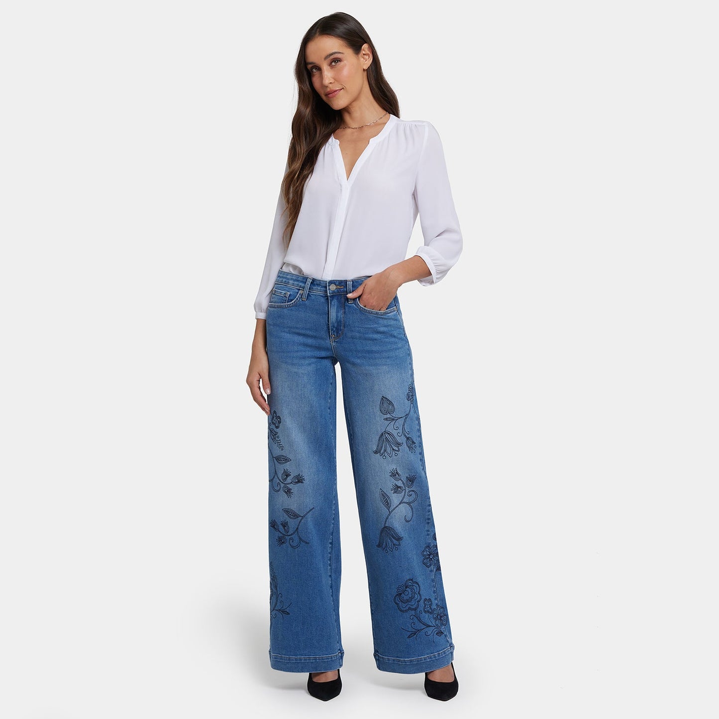 Teresa Wide Leg Jeans - Water Canyon