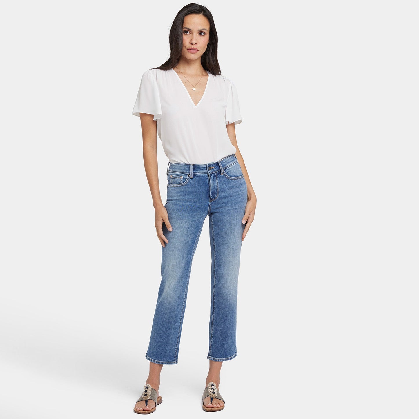 Marilyn Straight Ankle Jeans - Barcelona Breeze
