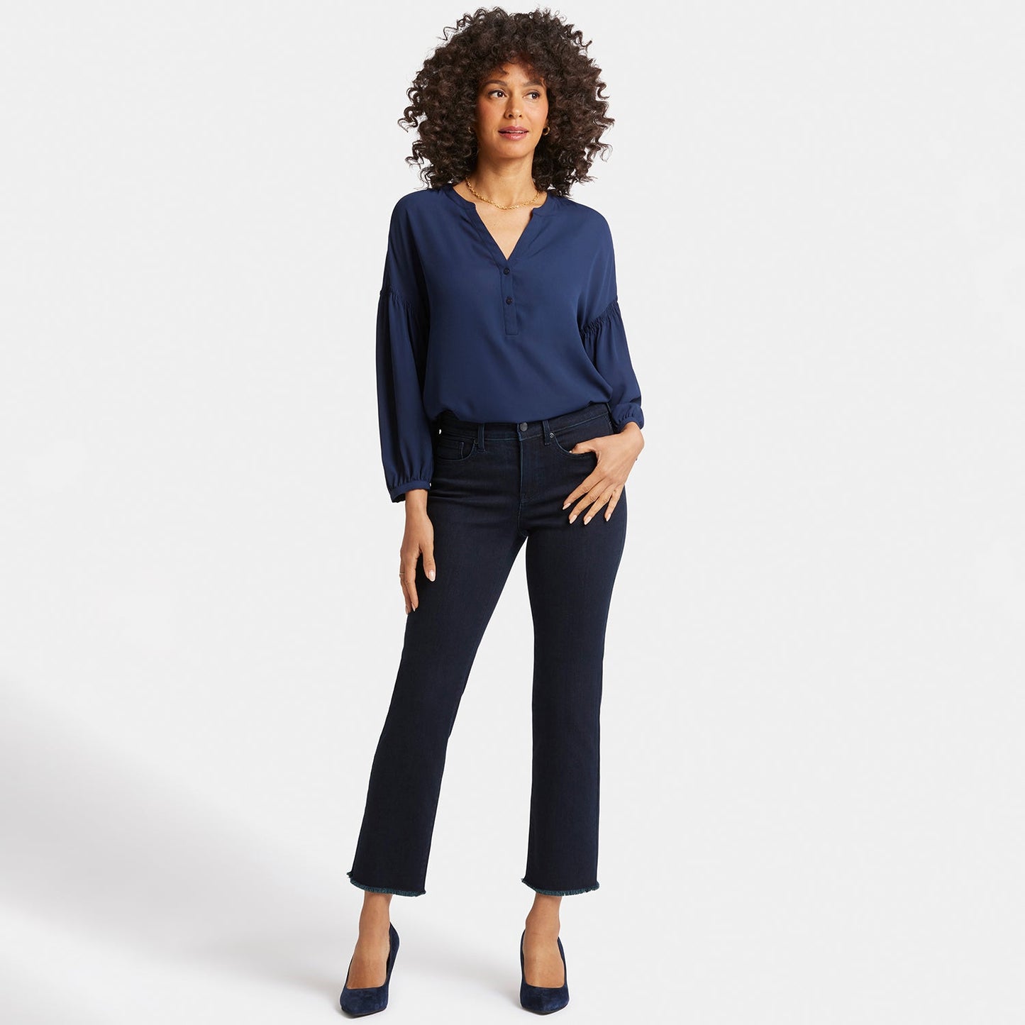 Marilyn Straight Ankle Jeans - Midnight Falls