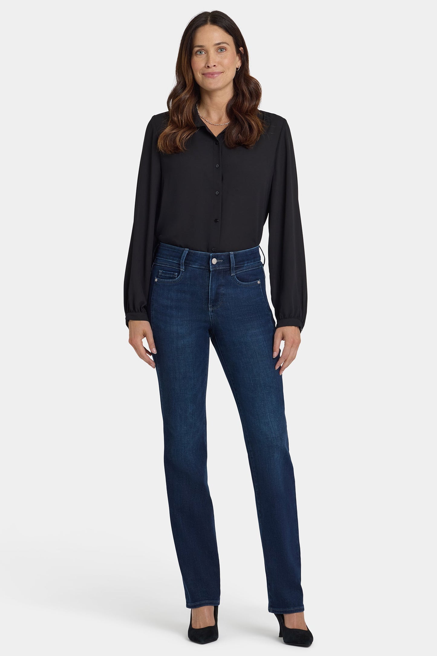 Marilyn Straight Jeans - Blackened Blue