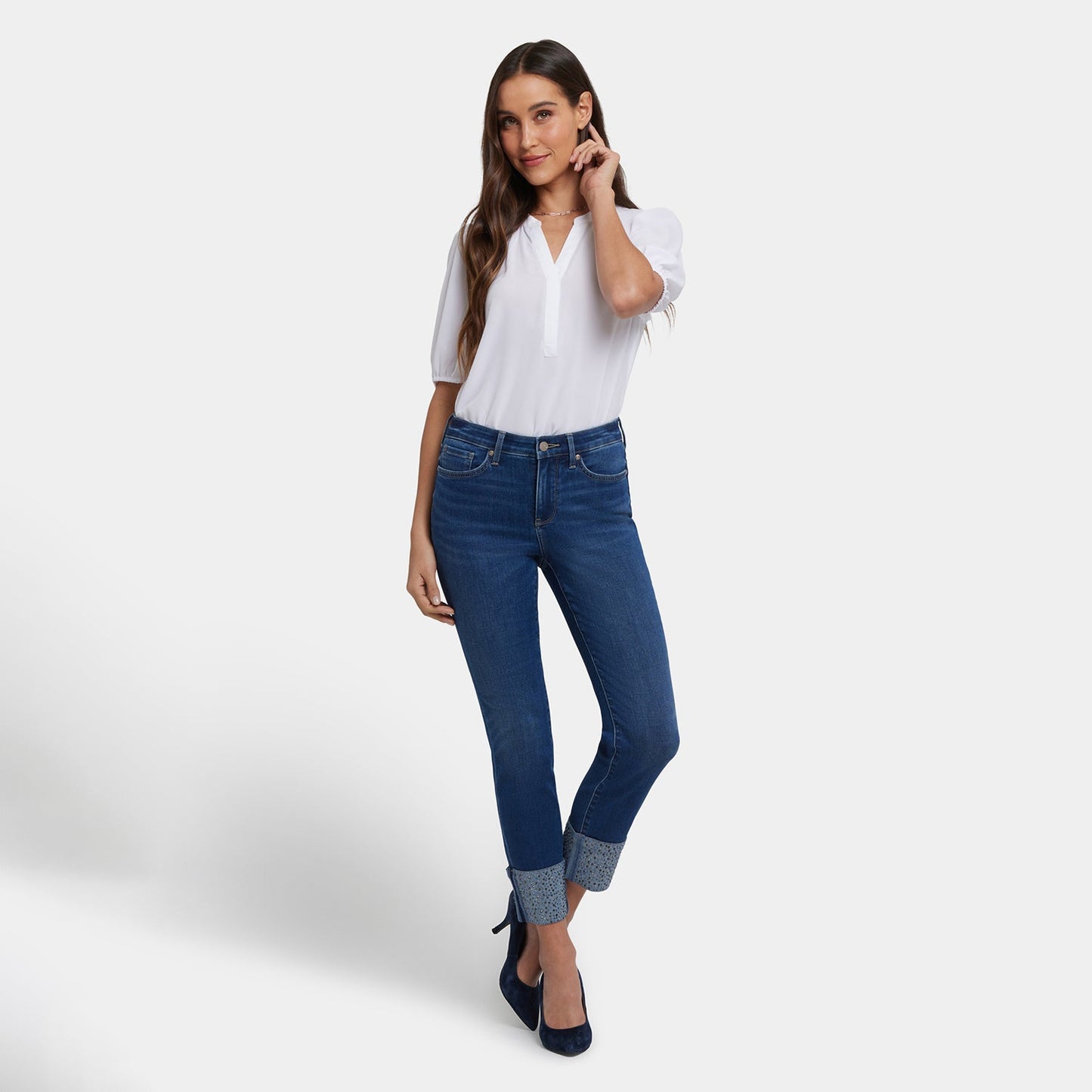 Sheri Slim Ankle Jeans - Vintage Lapis