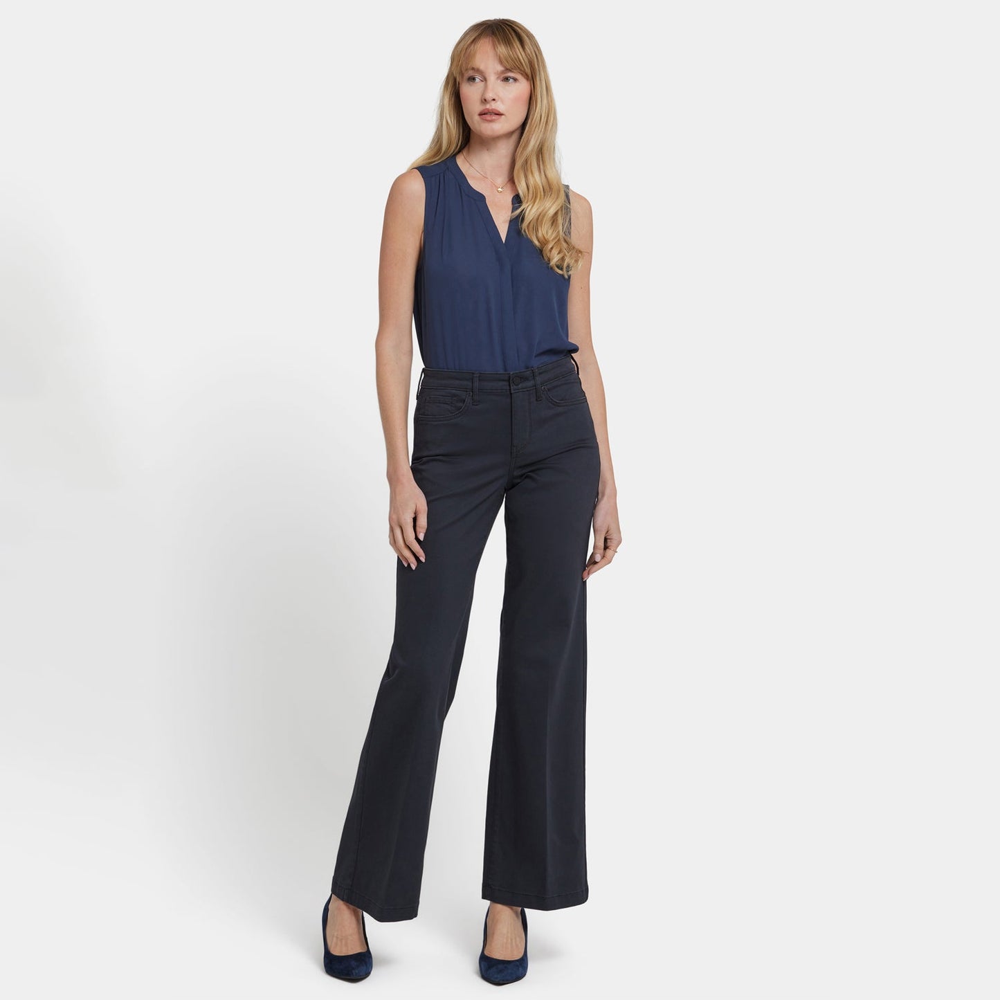 Teresa Wide Leg Jeans - Washed Black