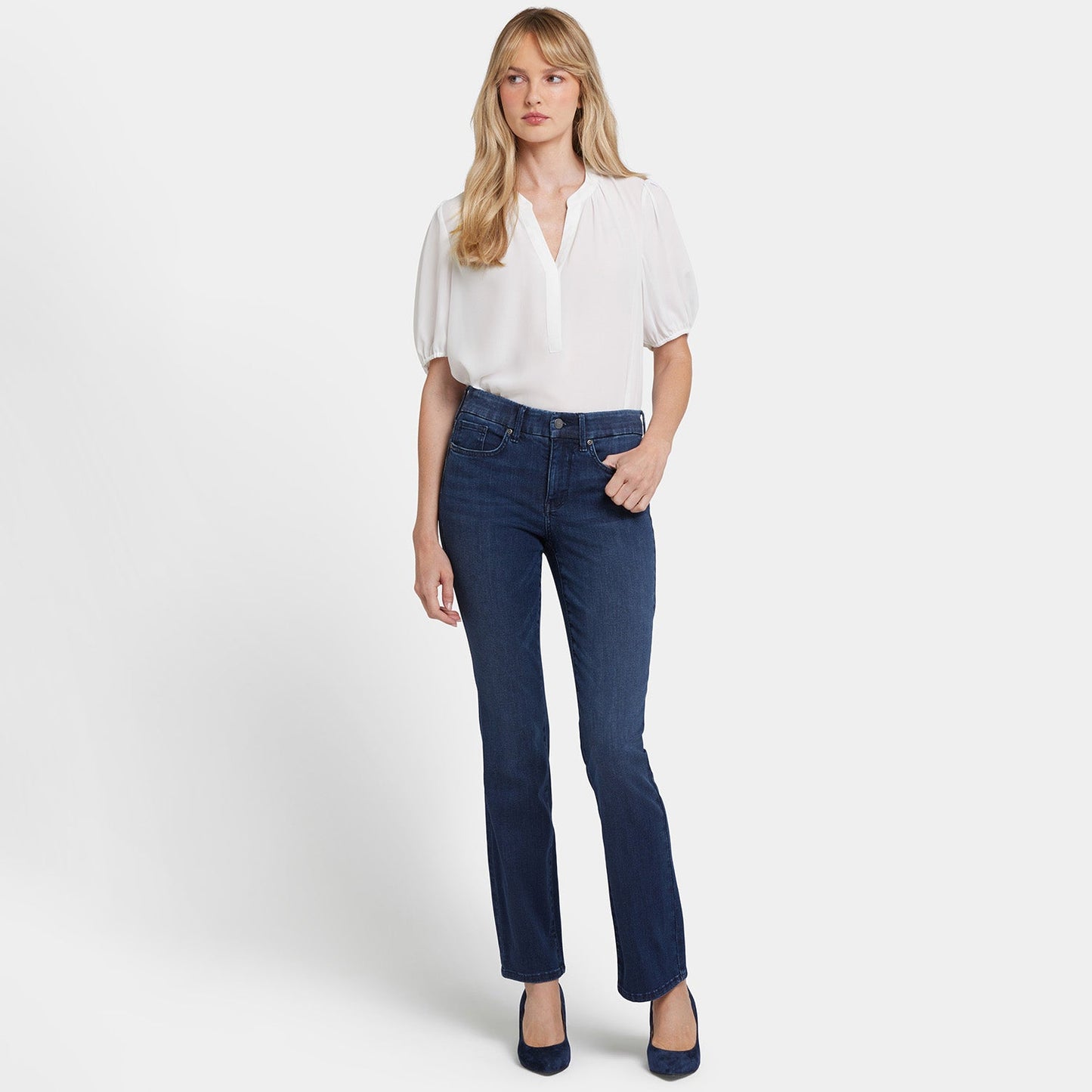 Waist-Match™ Marilyn Straight Jeans In Long Inseam - Basin