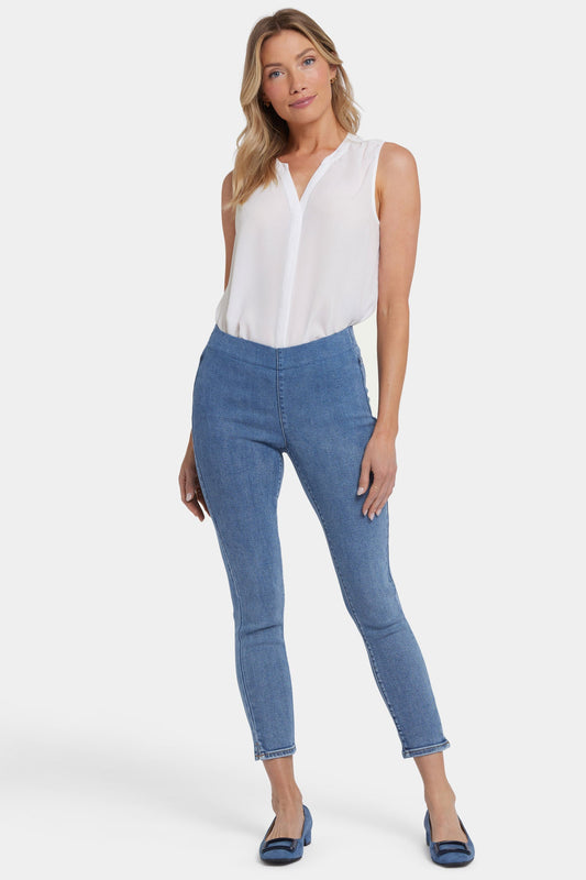 Ami Skinny Ankle Pull-On Jeans - Minorca Isle