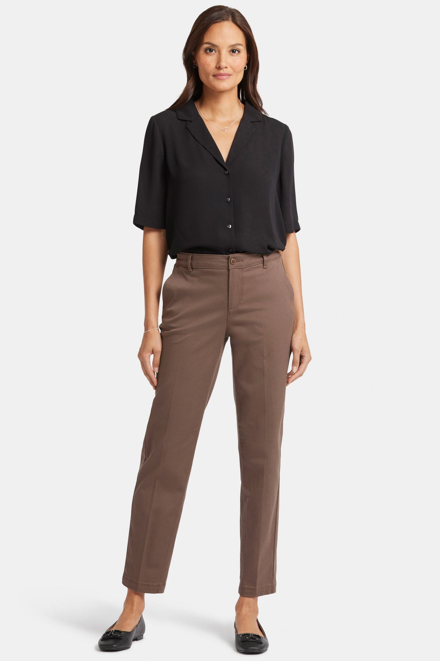 Sadie Slim Pants - Dark Wood