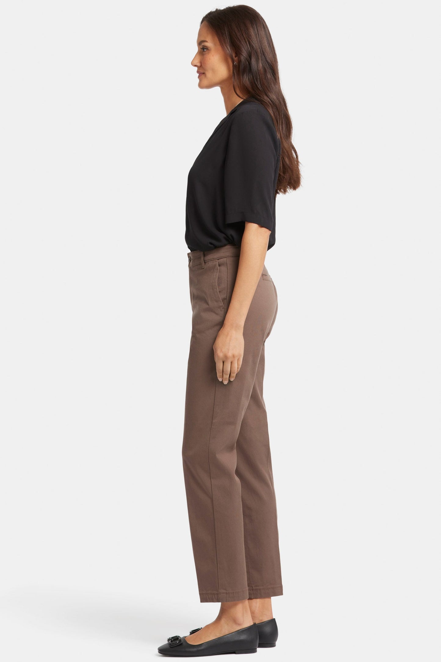 Sadie Slim Pants - Dark Wood