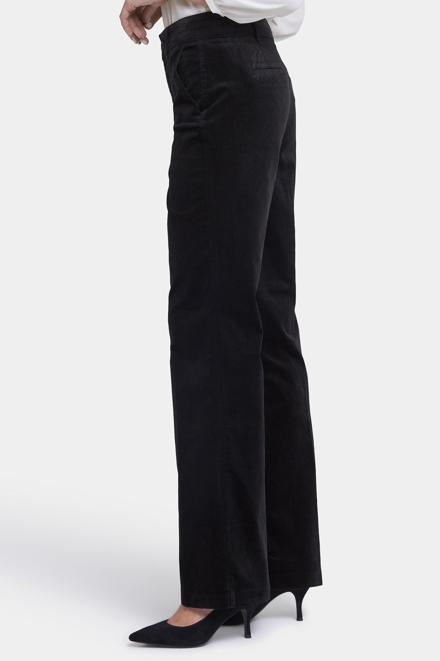 Straight Leg Trouser Pants - Black