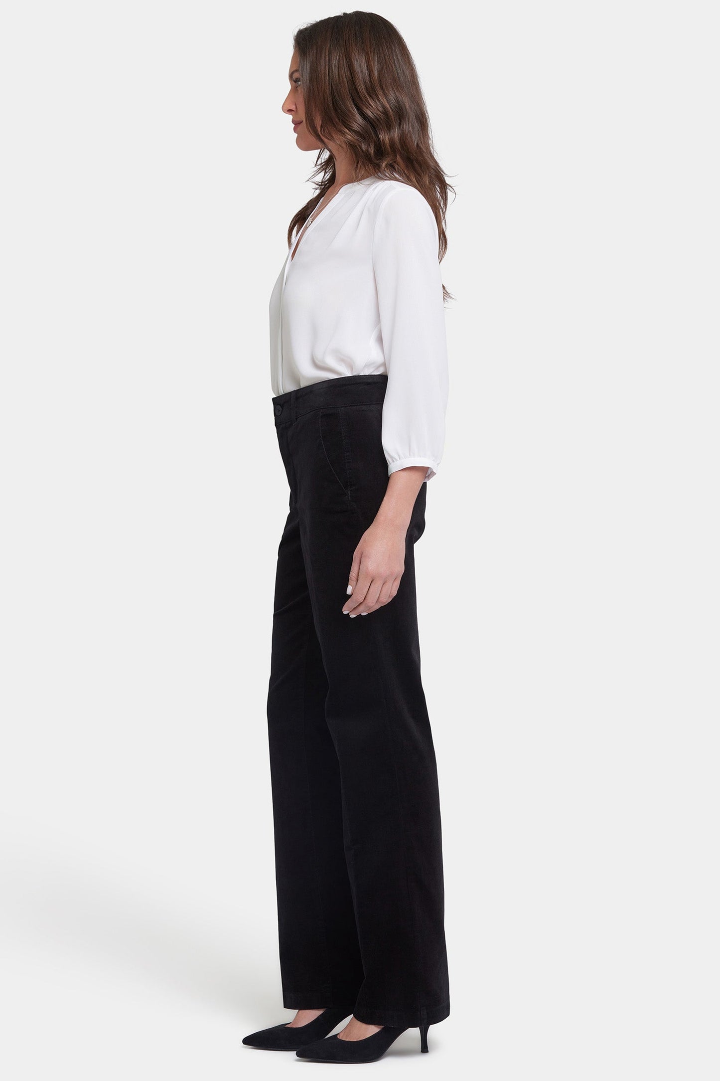 Straight Leg Trouser Pants - Black