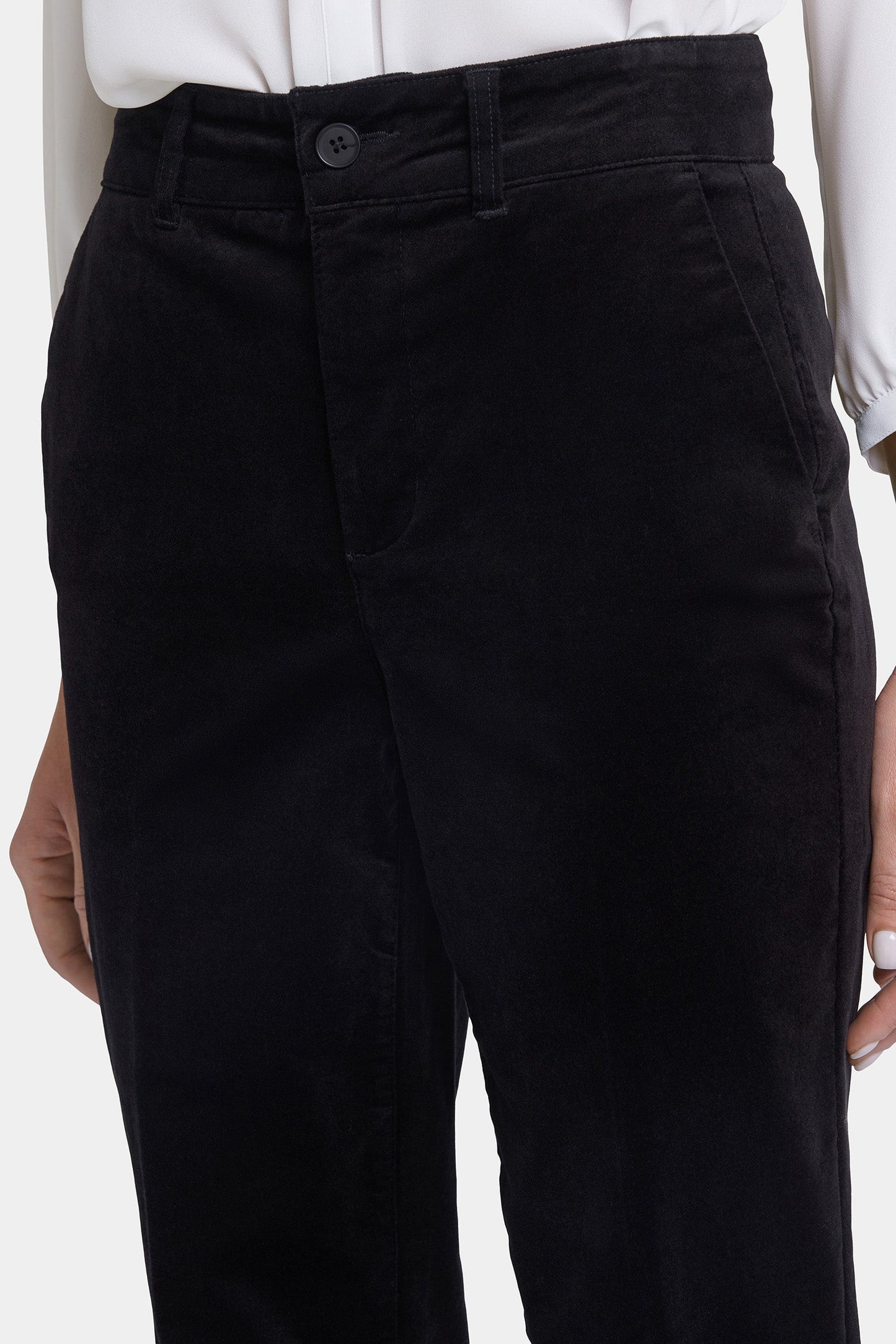 Straight Leg Trouser Pants - Black
