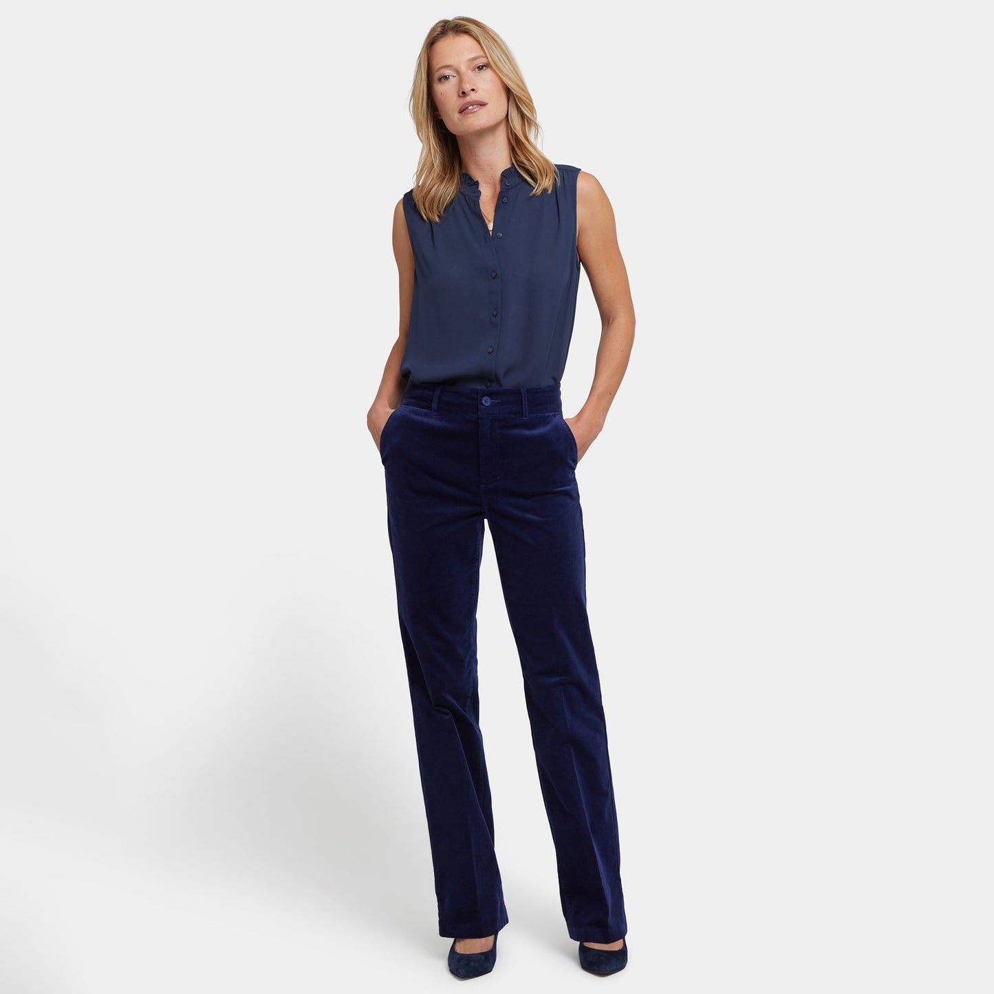 Straight Trouser Pants - Dark Sapphire